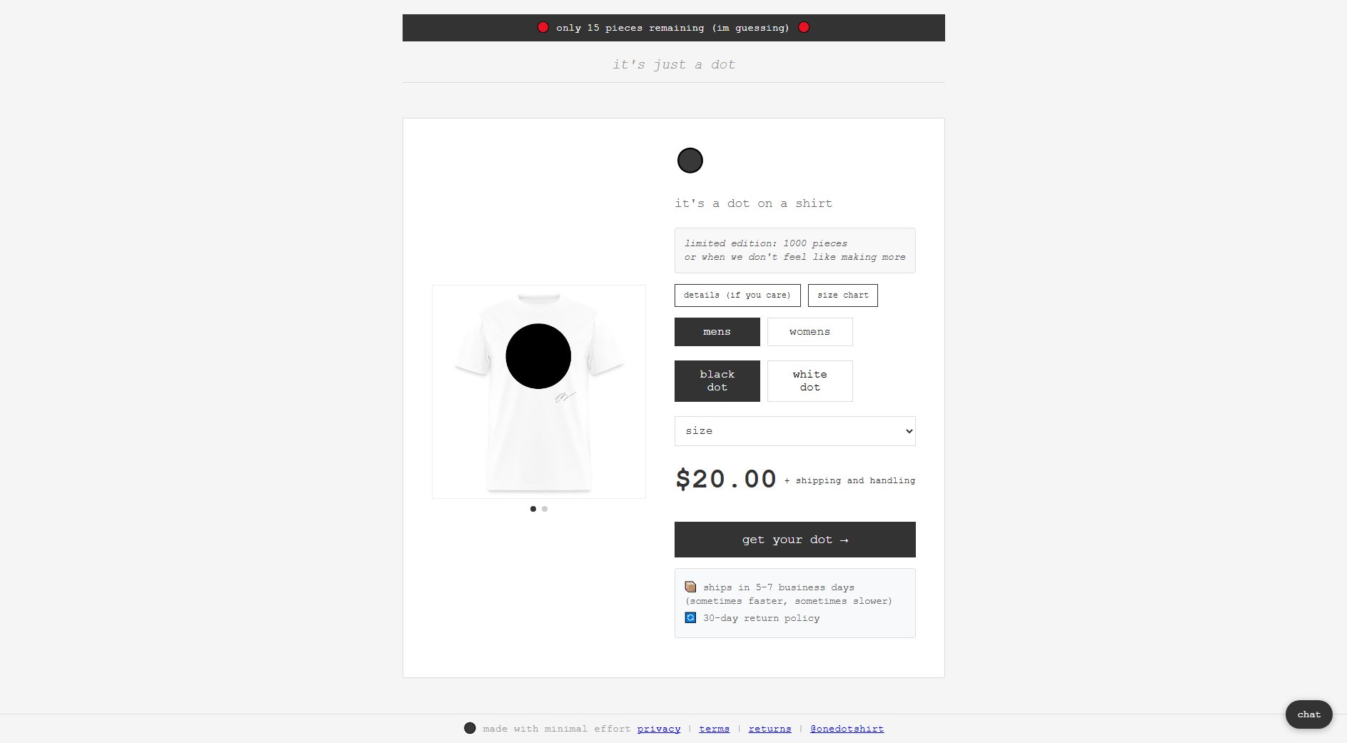 the dot shirt Screenshot the dot shirt Screenshot