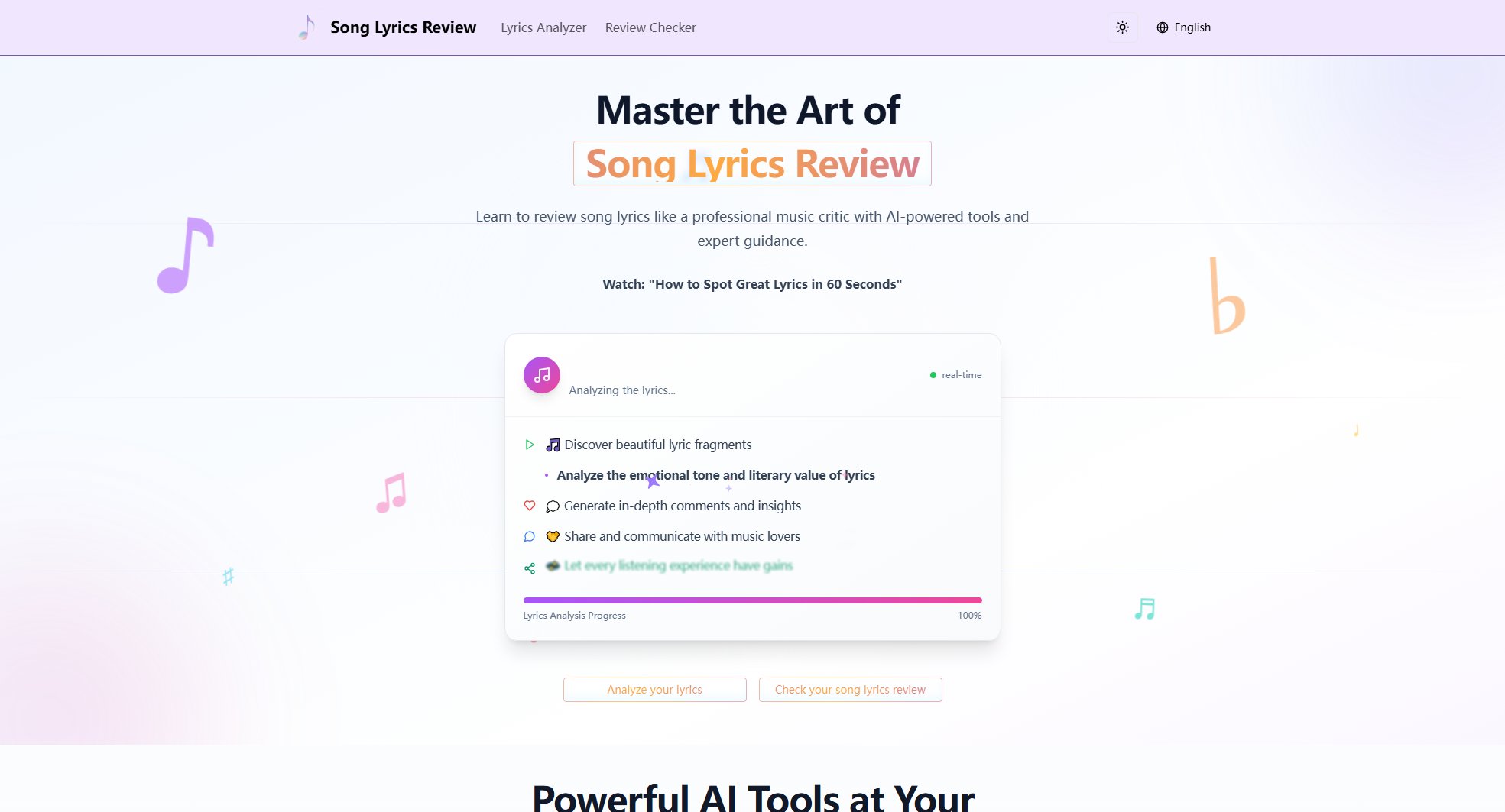 Song Lyrics Review Screenshot