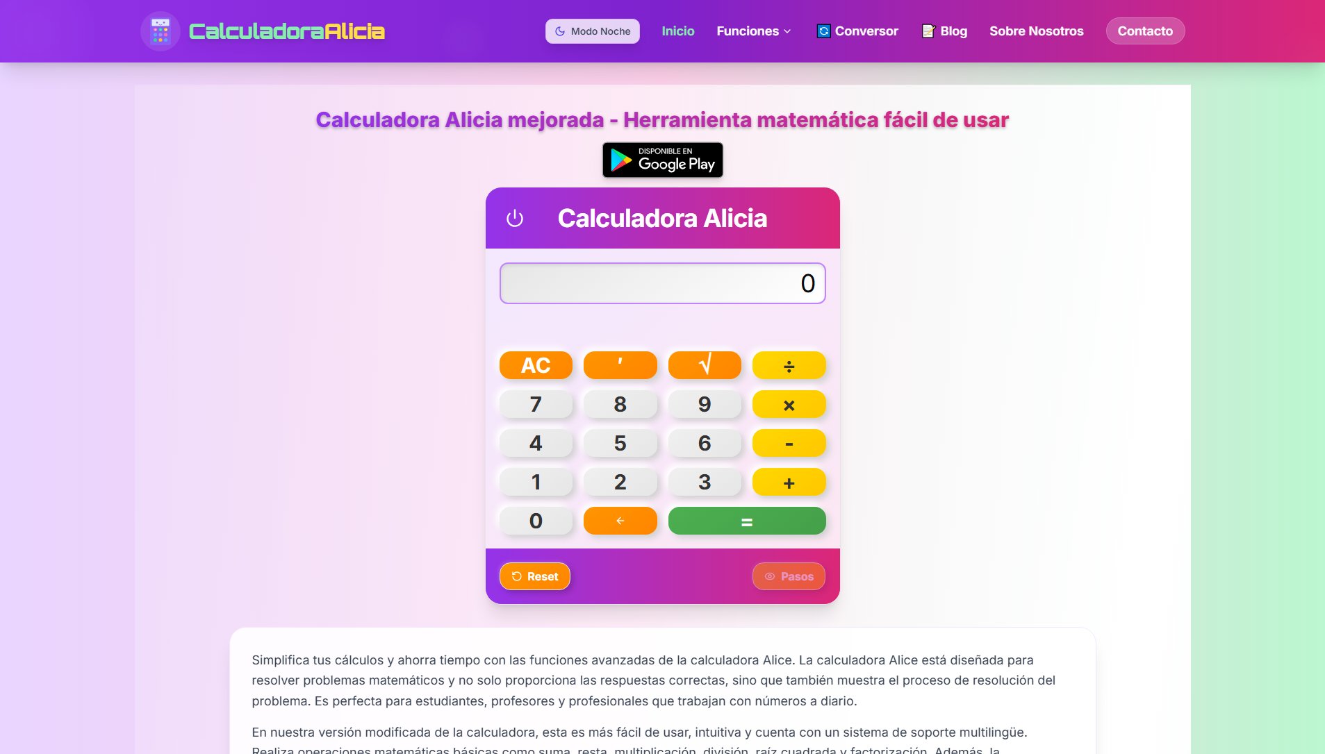 Calculadora Alicia Calculadora Alicia Interface & Screenshots Calculadora Alicia Calculadora Alicia Interface & Screenshots