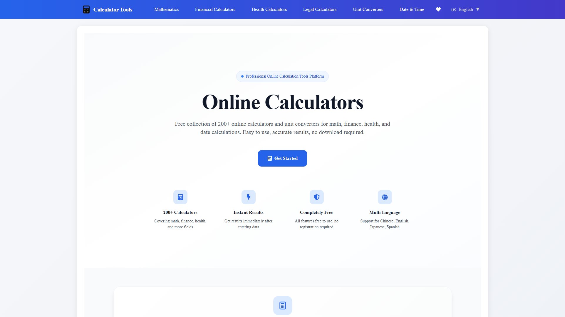 OneCalculators OneCalculators Interface & Screenshots OneCalculators OneCalculators Interface & Screenshots