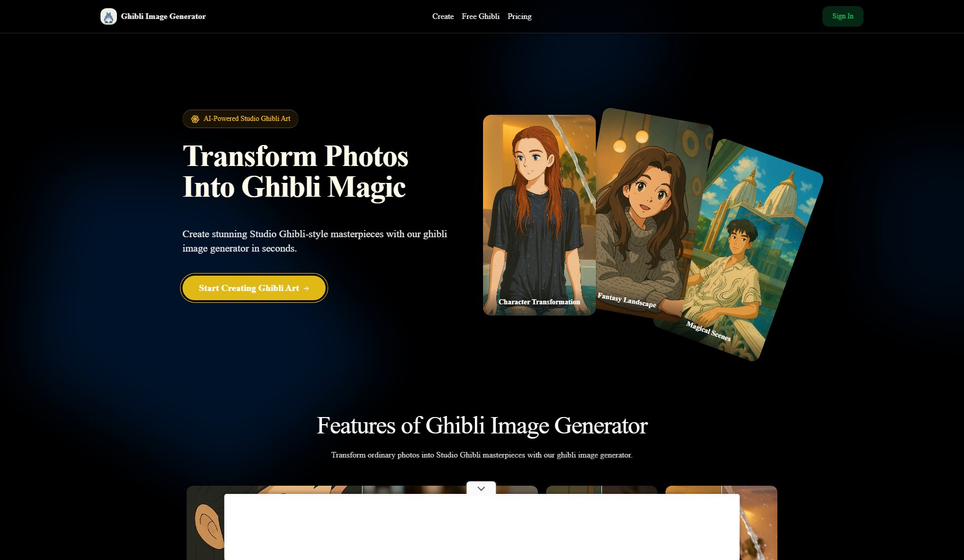 Ghibli Image Generator Ghibli Image Generator Interface & Screenshots