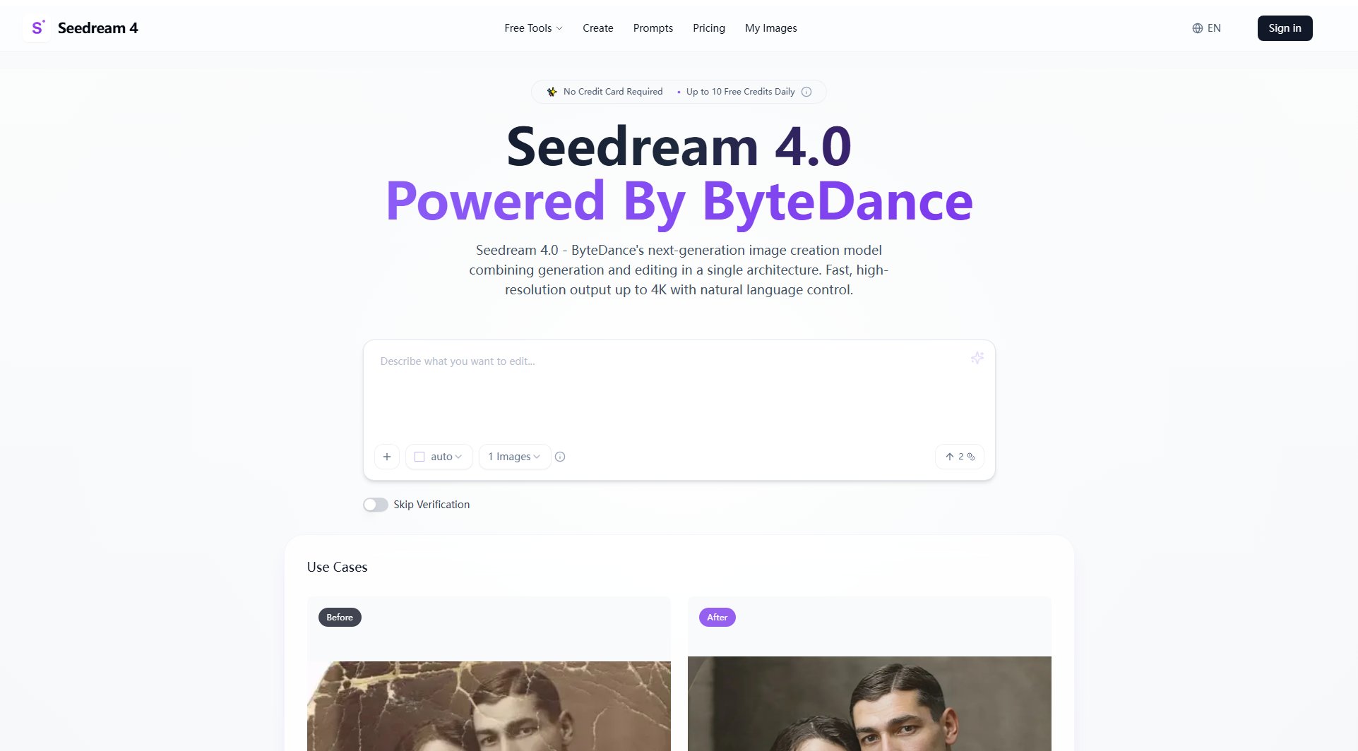 Seedream 4.0 Screenshot