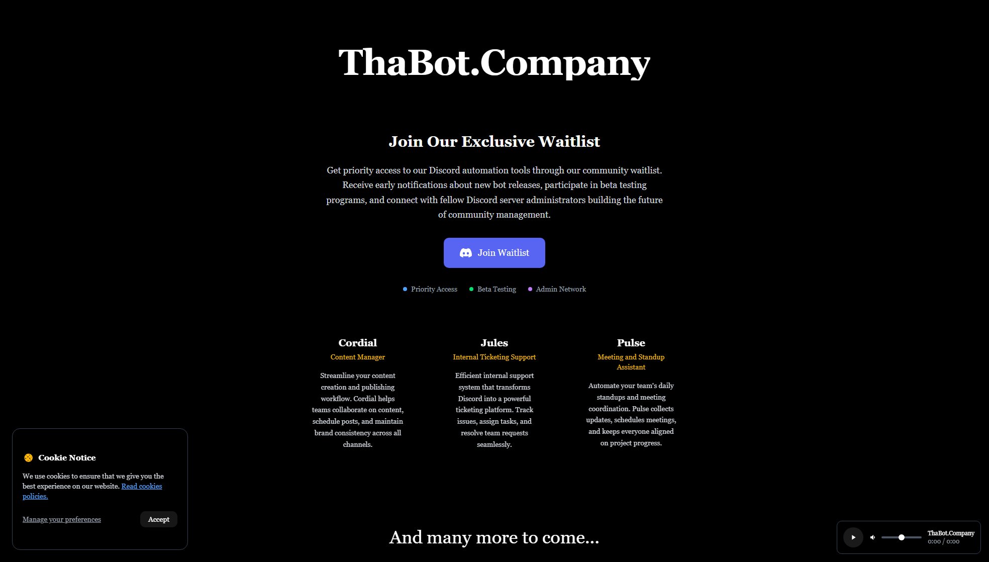 ThaBot.Company Screenshot ThaBot.Company Screenshot