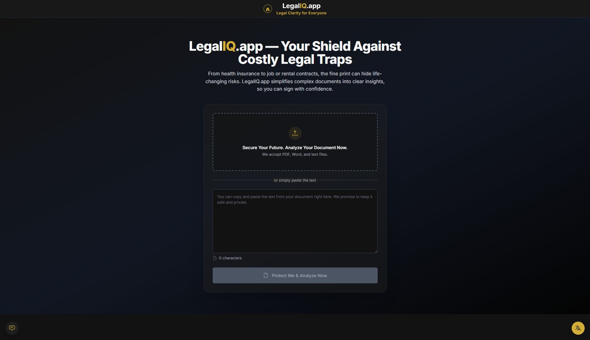 LegalIQ.app Screenshot