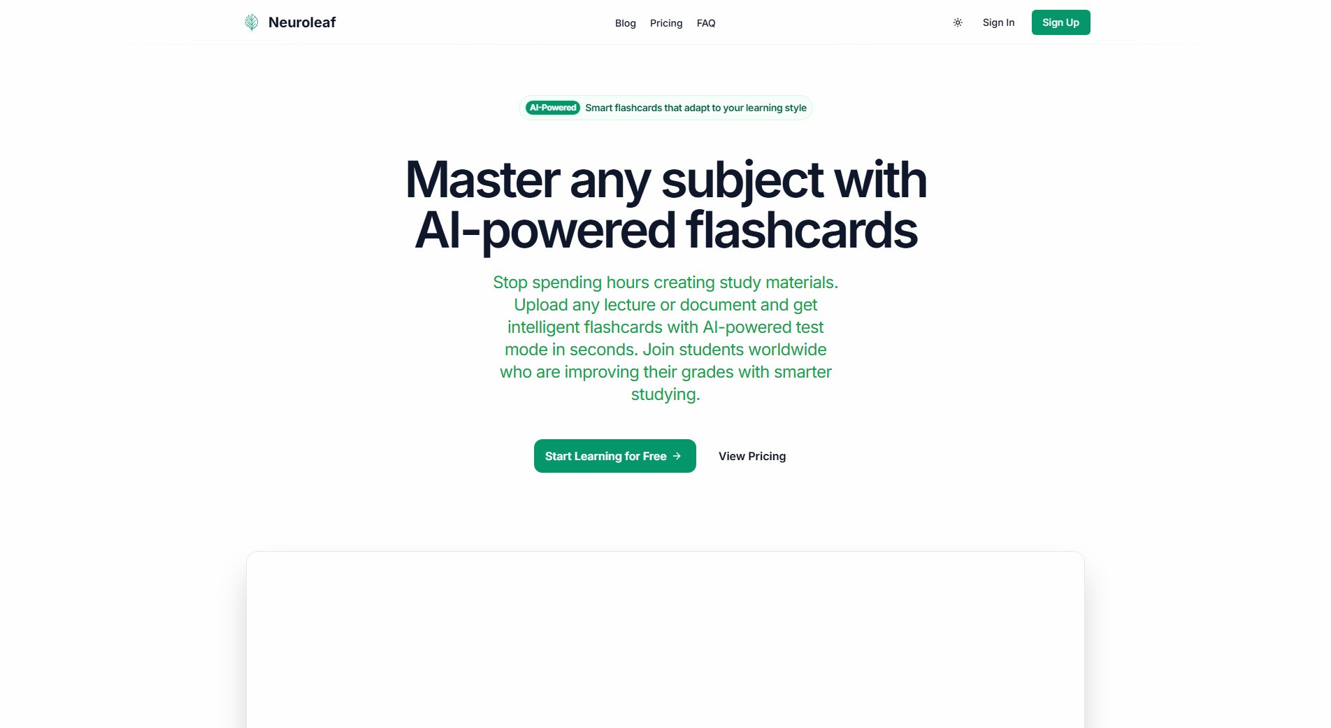 Neuroleaf Neuroleaf Interface & Screenshots