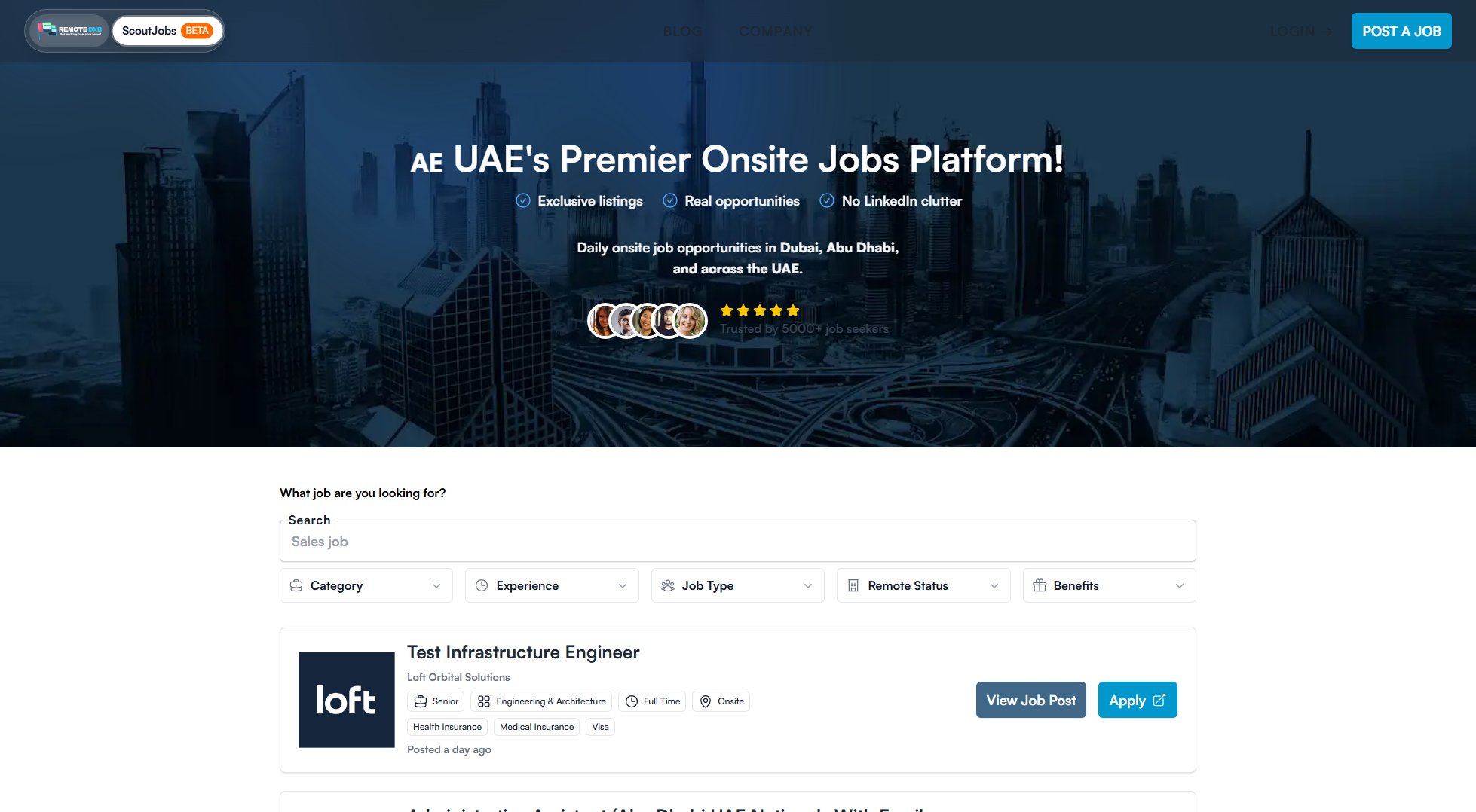 ScoutJobs ScoutJobs Interface & Screenshots ScoutJobs ScoutJobs Interface & Screenshots