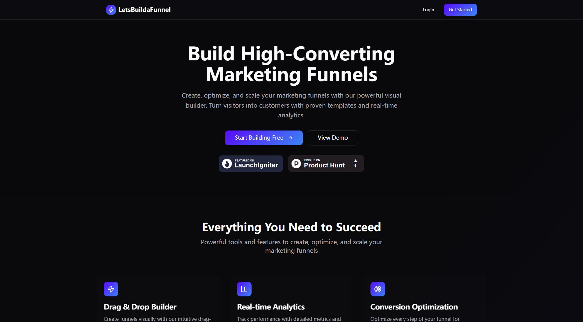 LetsBuildaFunnel Screenshot