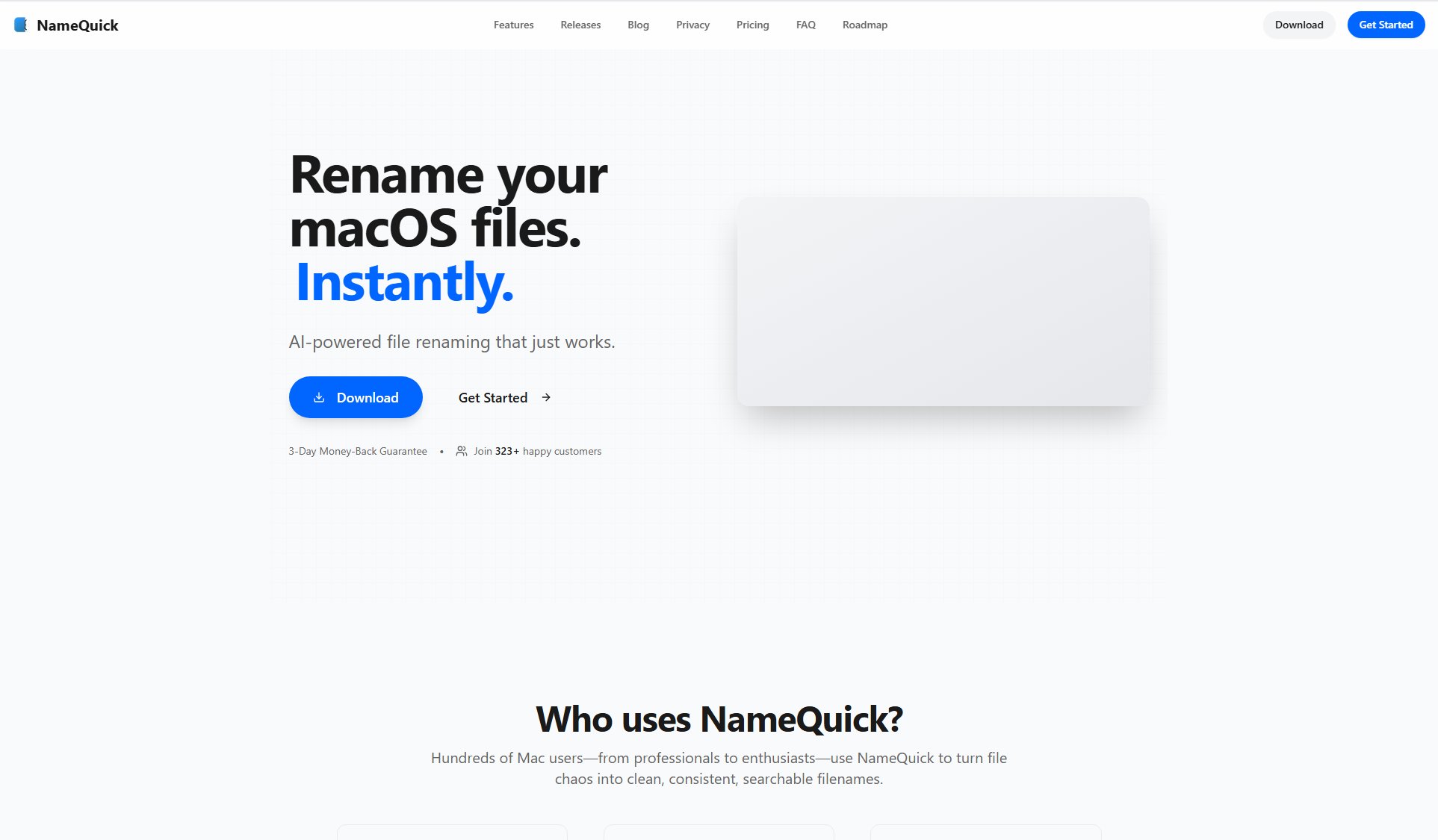 NameQuick NameQuick Interface & Screenshots NameQuick NameQuick Interface & Screenshots