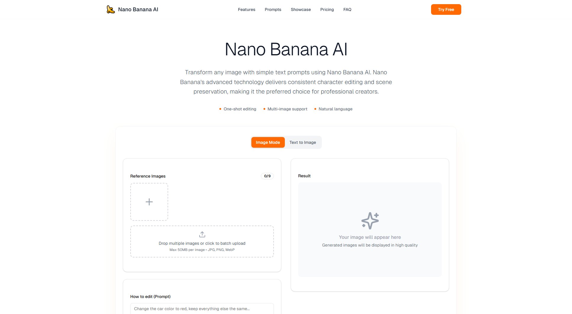 Nano Banana AI Screenshot Nano Banana AI Screenshot