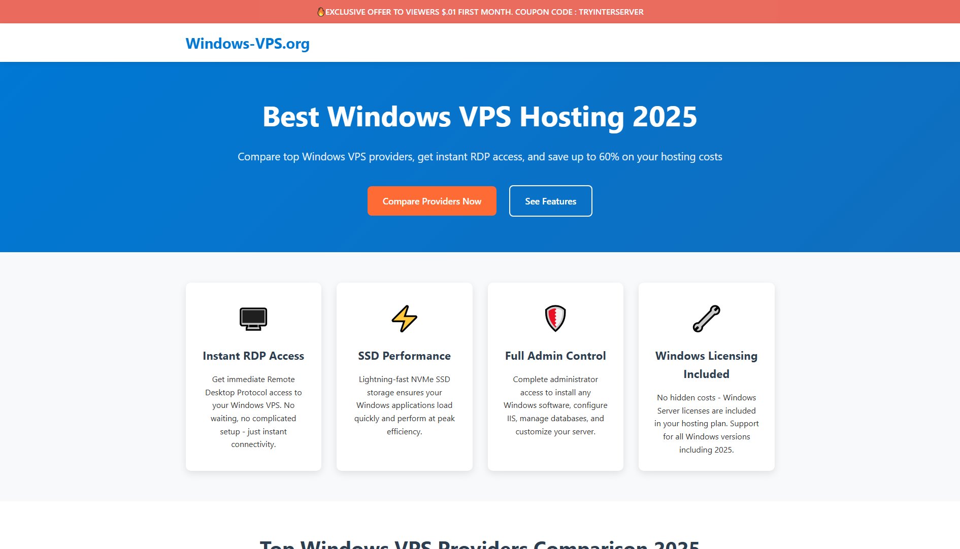 Windows-VPS.org Screenshot
