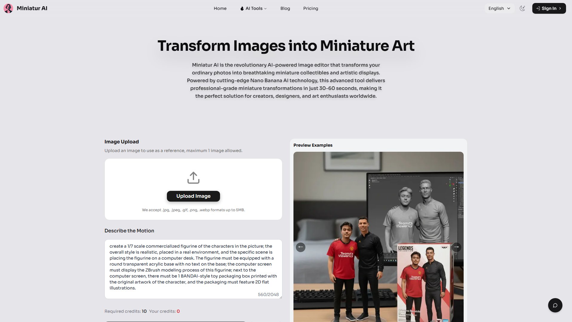 Miniatur AI Screenshot Miniatur AI Screenshot