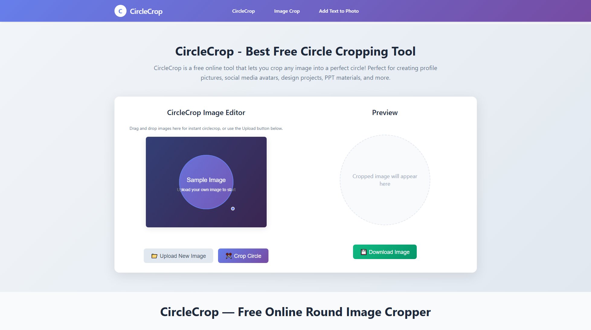 CircleCrop Screenshot CircleCrop Screenshot