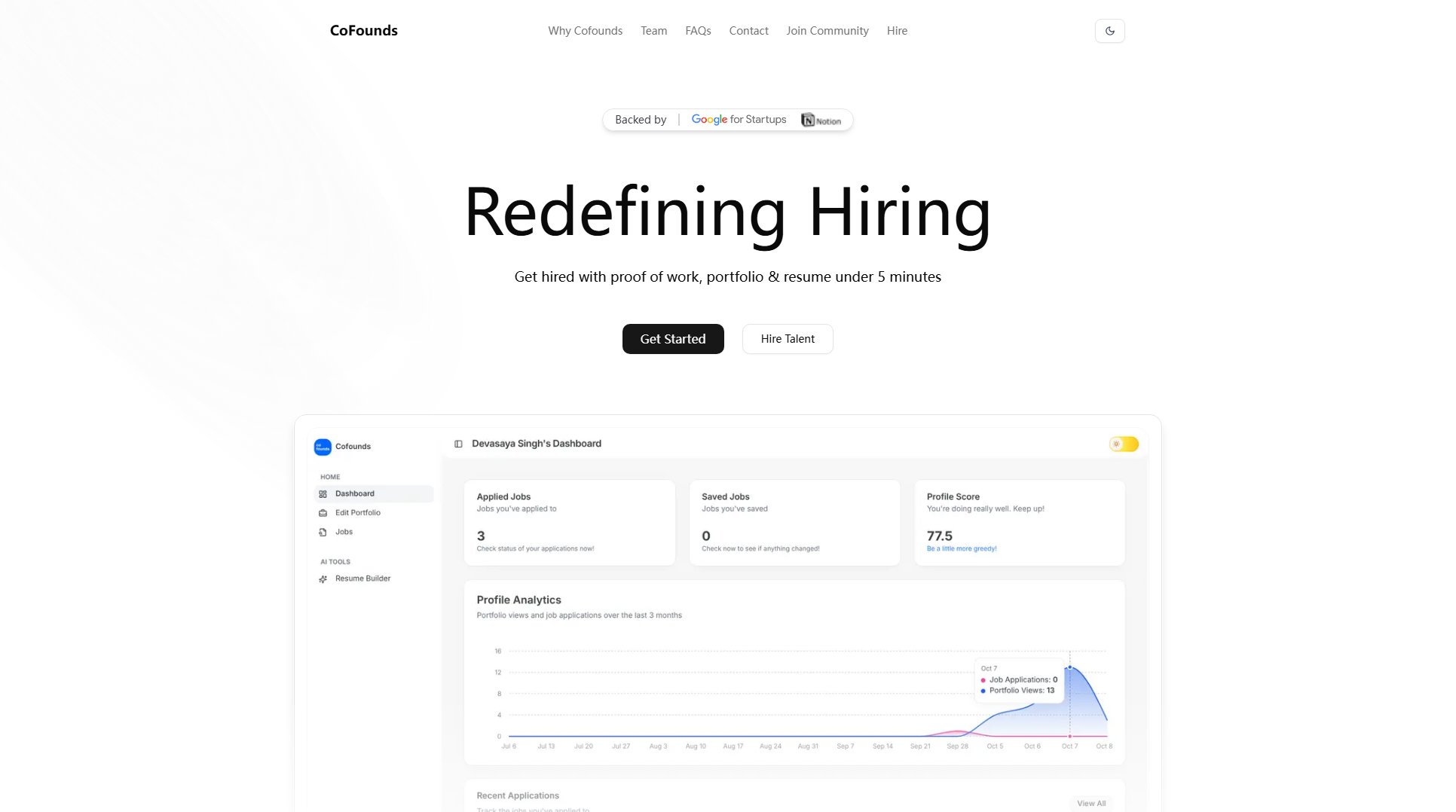 Cofounds Cofounds Interface & Screenshots Cofounds Cofounds Interface & Screenshots