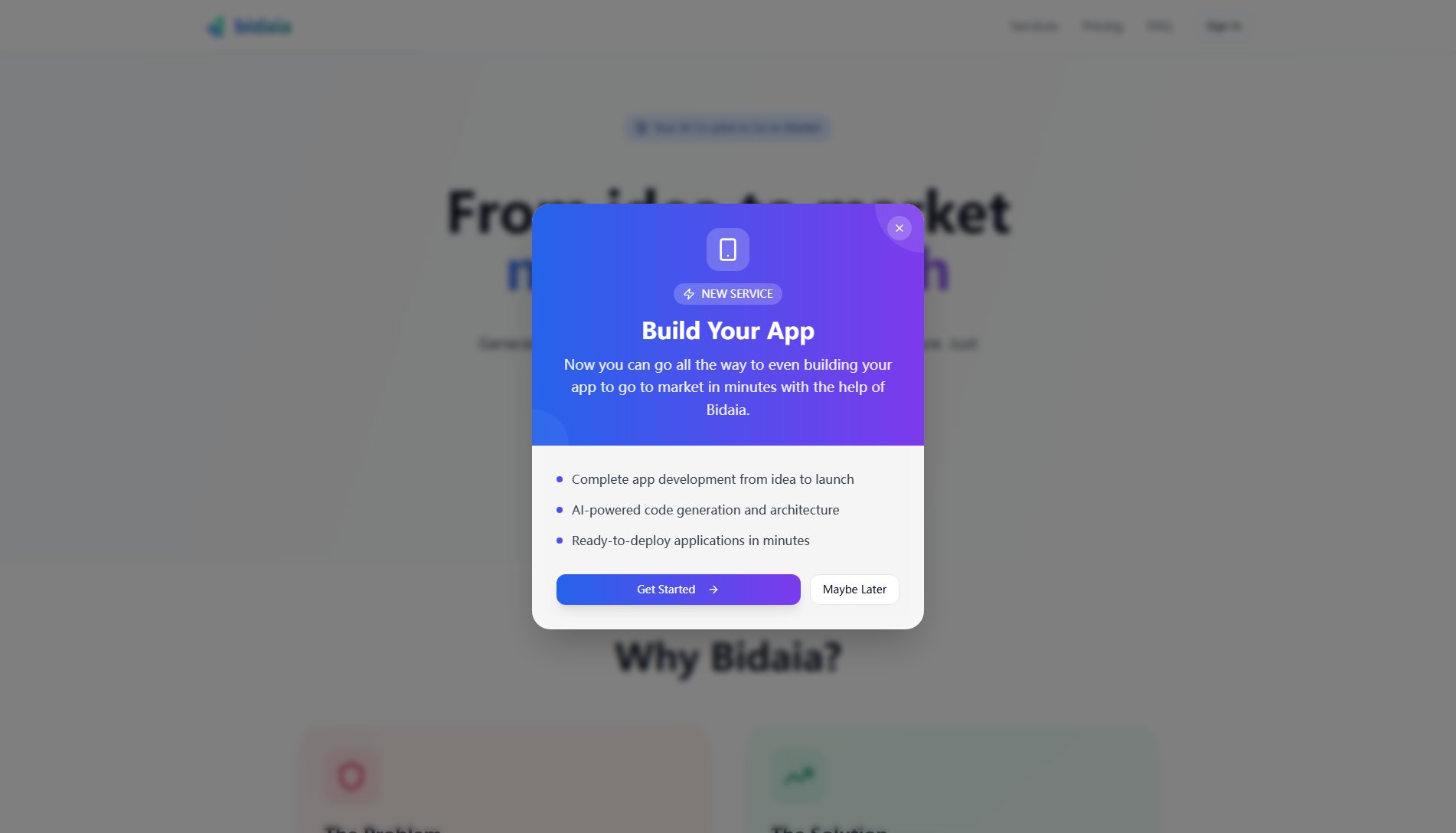 bidaia.dev bidaia.dev Interface & Screenshots