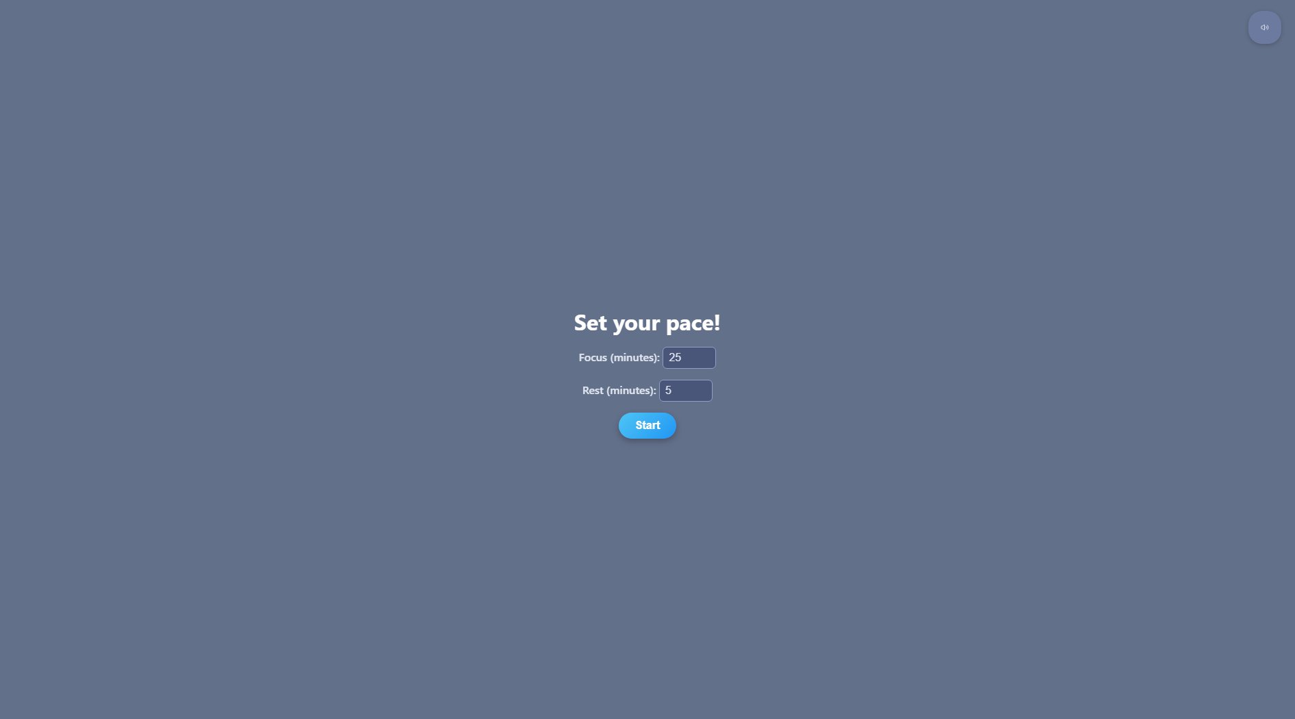 Flexible Pomodoro Timer Screenshot