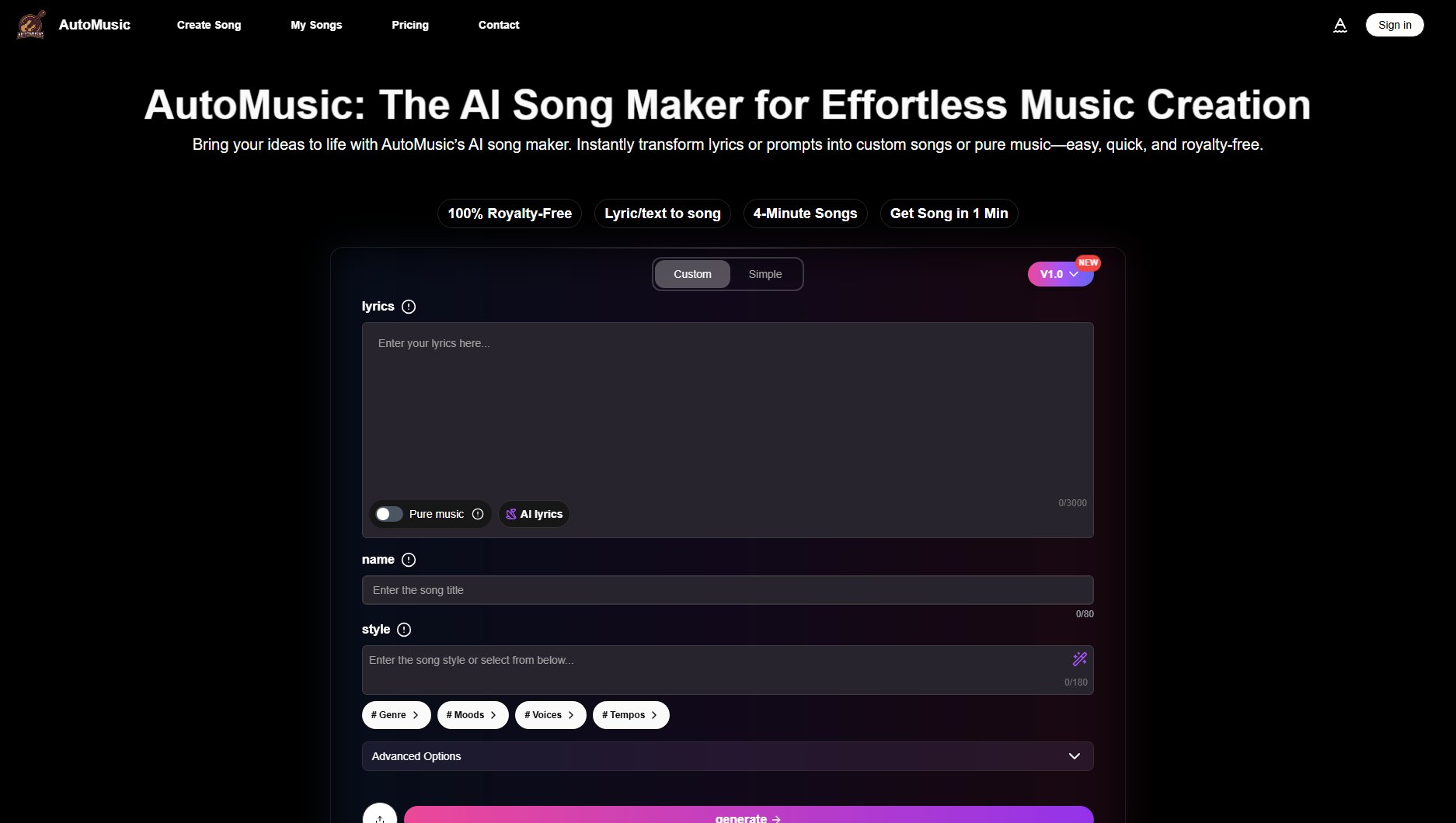 AI Song Maker AI Song Maker Interface & Screenshots AI Song Maker AI Song Maker Interface & Screenshots