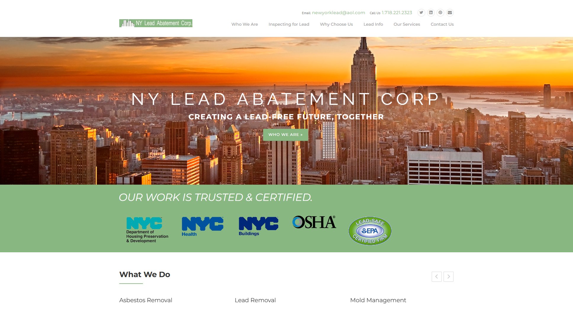 NY LEAD ABATEMENT CORP NY LEAD ABATEMENT CORP Interface & Screenshots NY LEAD ABATEMENT CORP NY LEAD ABATEMENT CORP Interface & Screenshots