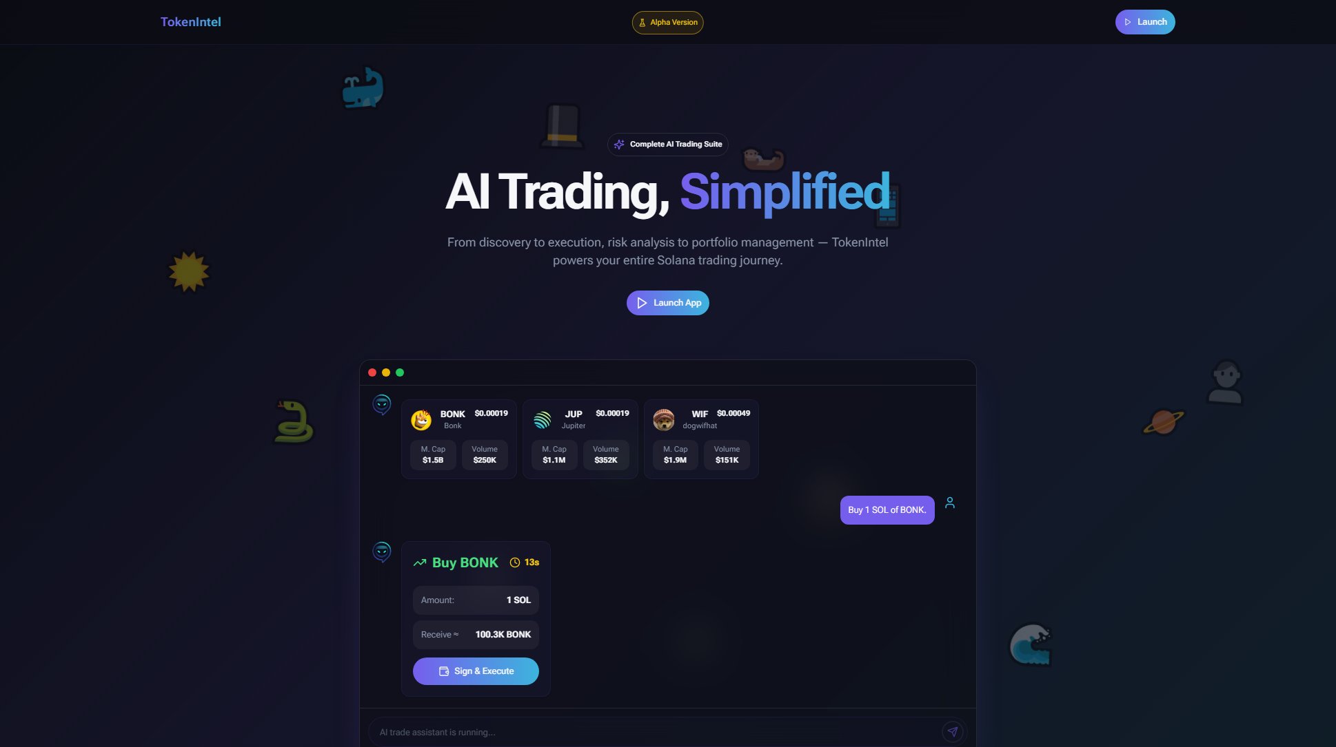 TokenIntel AI TokenIntel AI Interface & Screenshots