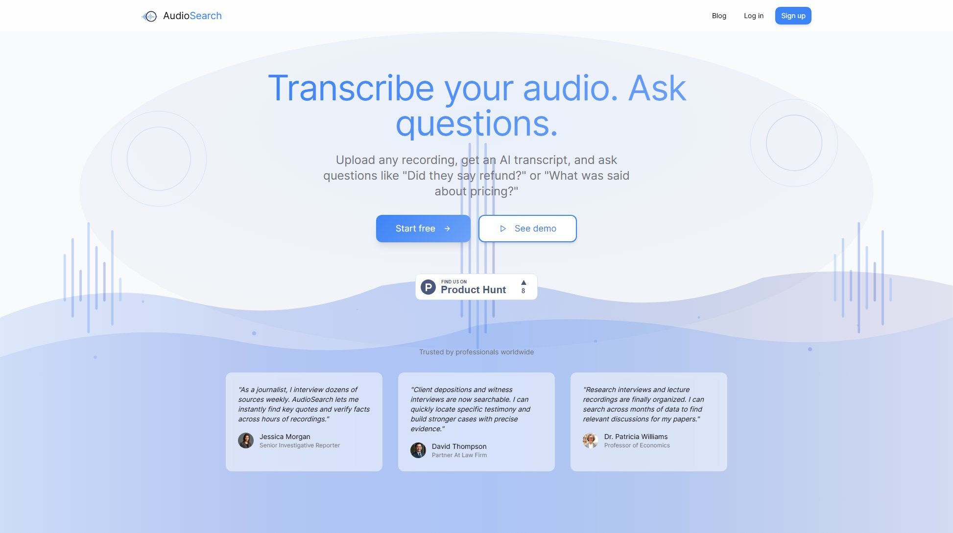 AudioSearch.ai AudioSearch.ai Interface & Screenshots AudioSearch.ai AudioSearch.ai Interface & Screenshots