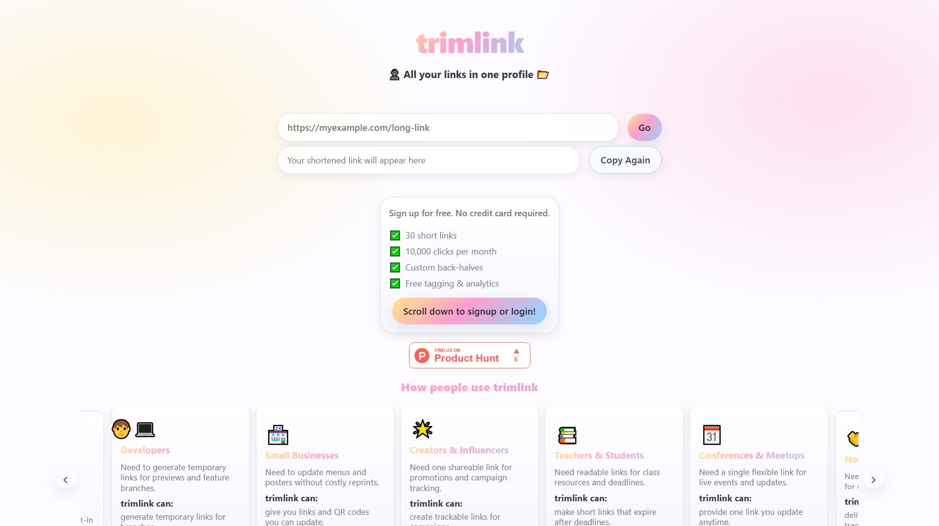 Trimlink Trimlink Interface & Screenshots