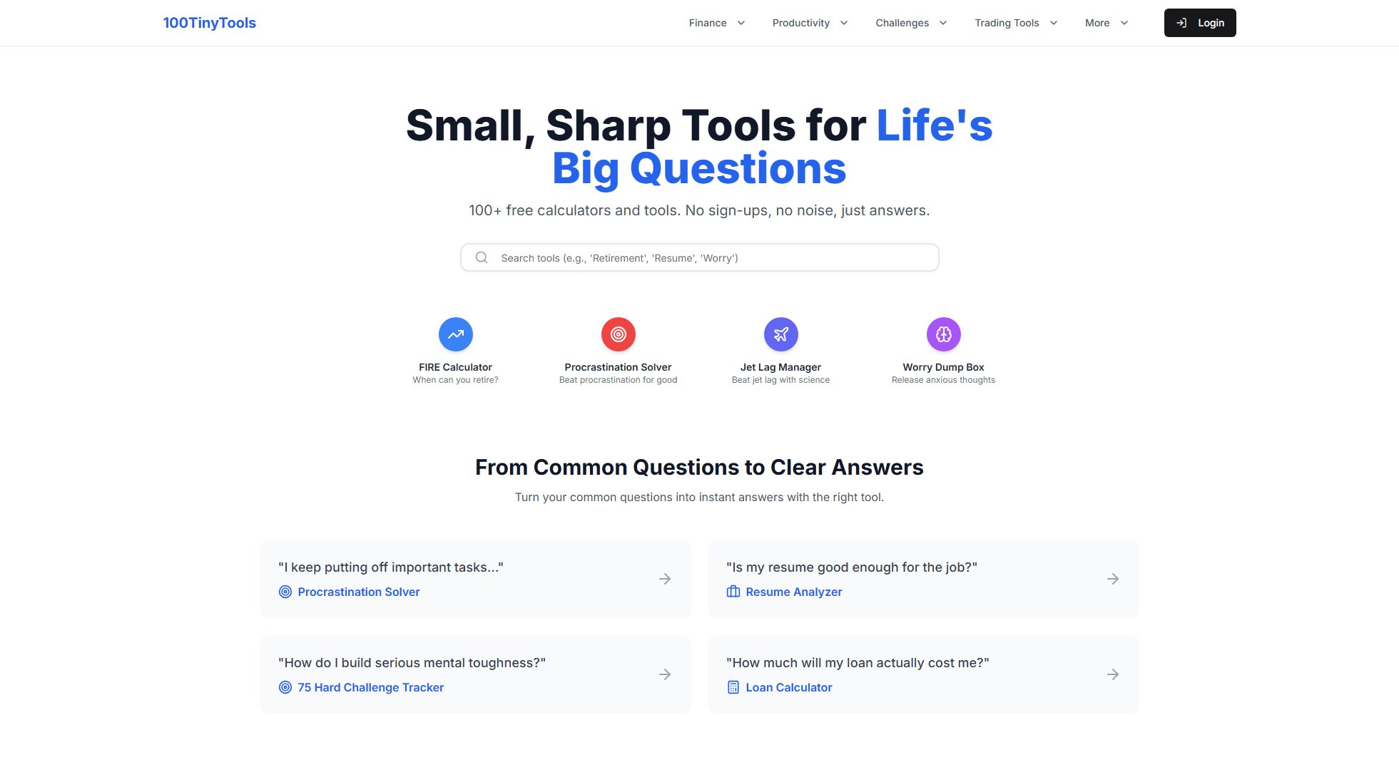 100TinyTools 100TinyTools Interface & Screenshots