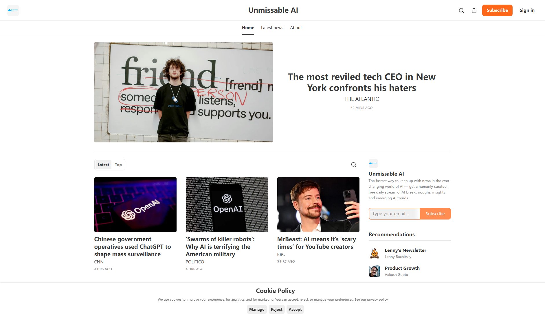 Unmissable AI Unmissable AI Interface & Screenshots Unmissable AI Unmissable AI Interface & Screenshots