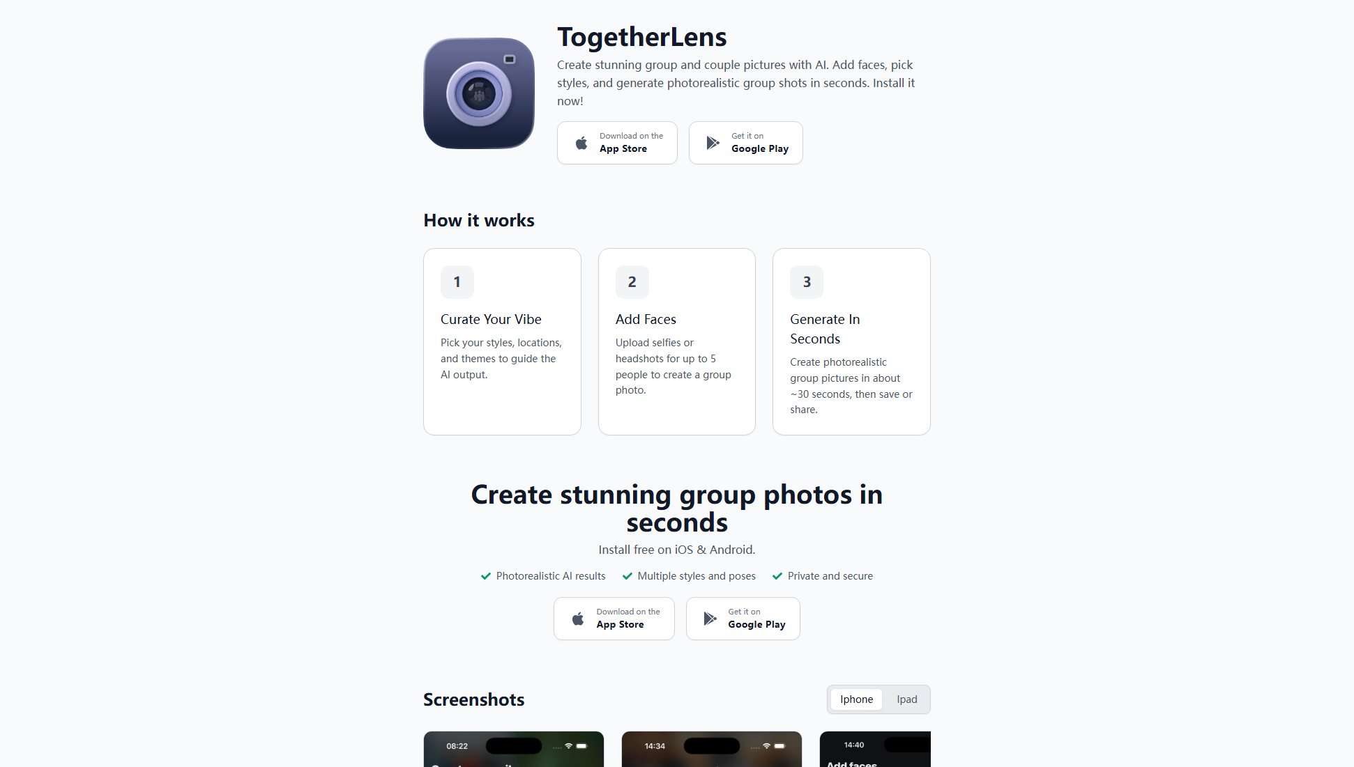TogetherLens TogetherLens Interface & Screenshots TogetherLens TogetherLens Interface & Screenshots