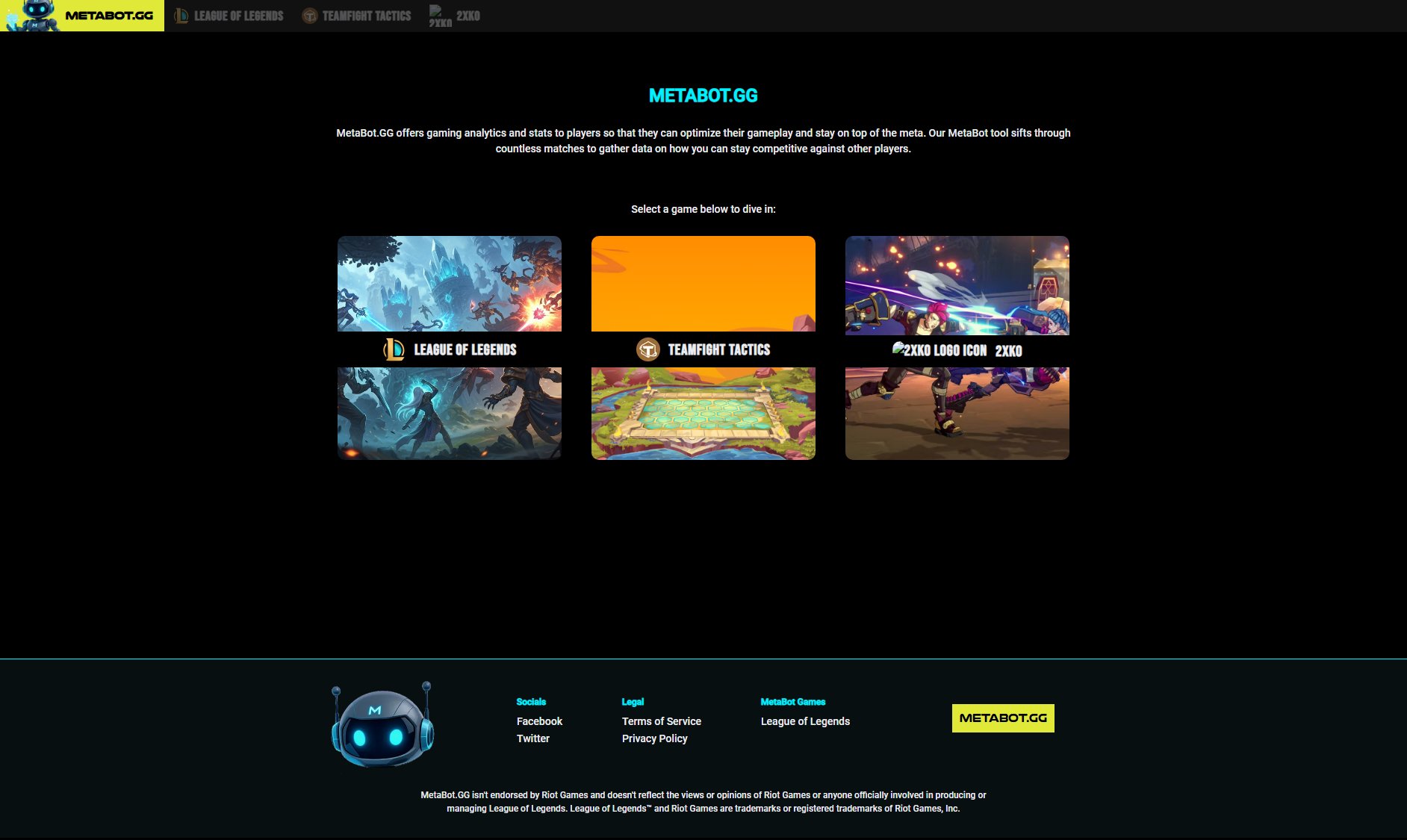 MetaBot.GG MetaBot.GG Interface & Screenshots MetaBot.GG MetaBot.GG Interface & Screenshots