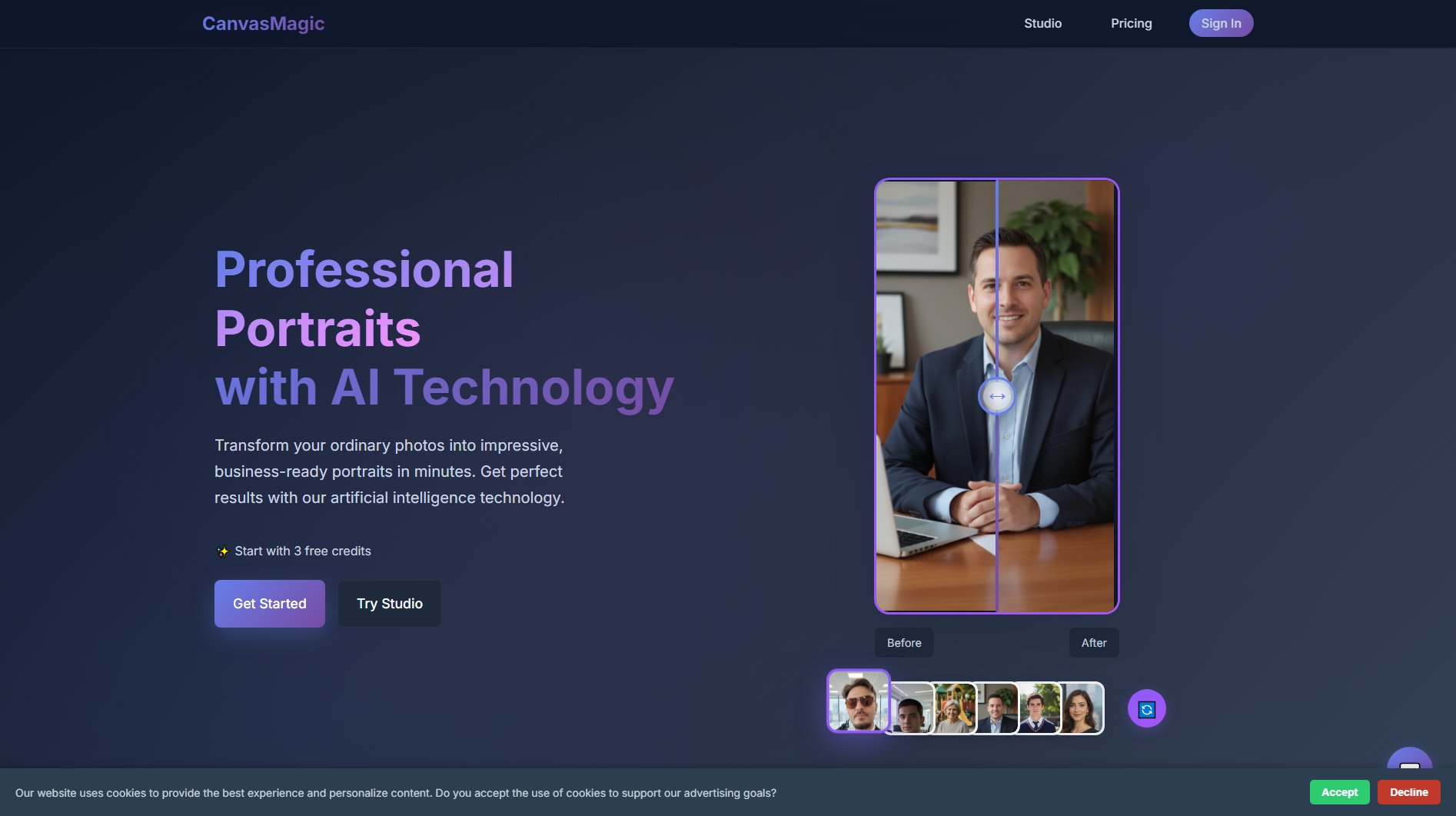 CanvasMagic.io CanvasMagic.io Interface & Screenshots