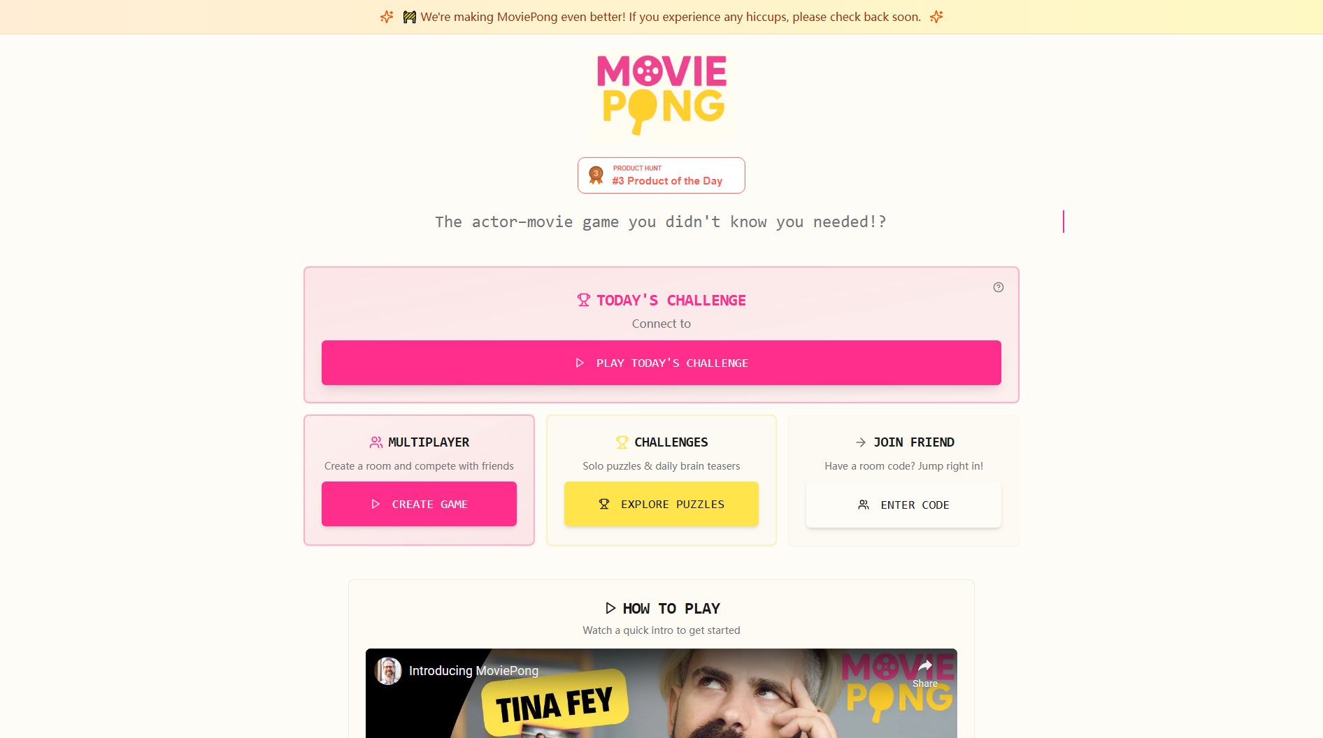 MoviePong MoviePong Interface & Screenshots