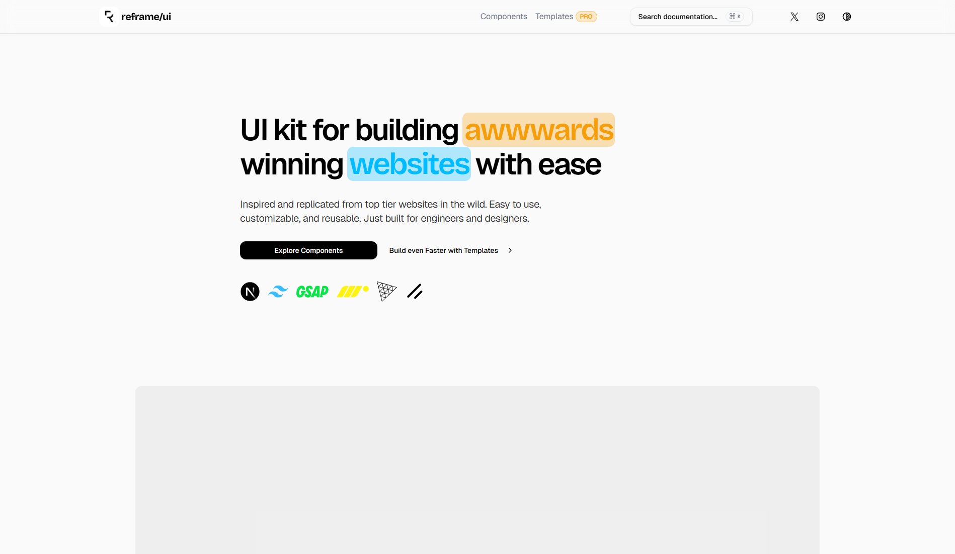 reframe/ui reframe/ui Interface & Screenshots reframe/ui reframe/ui Interface & Screenshots