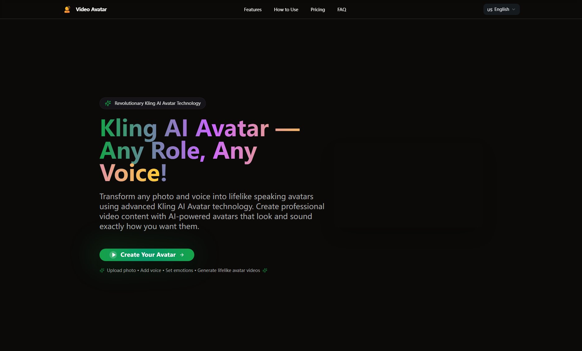 Kling AI Avatar Screenshot