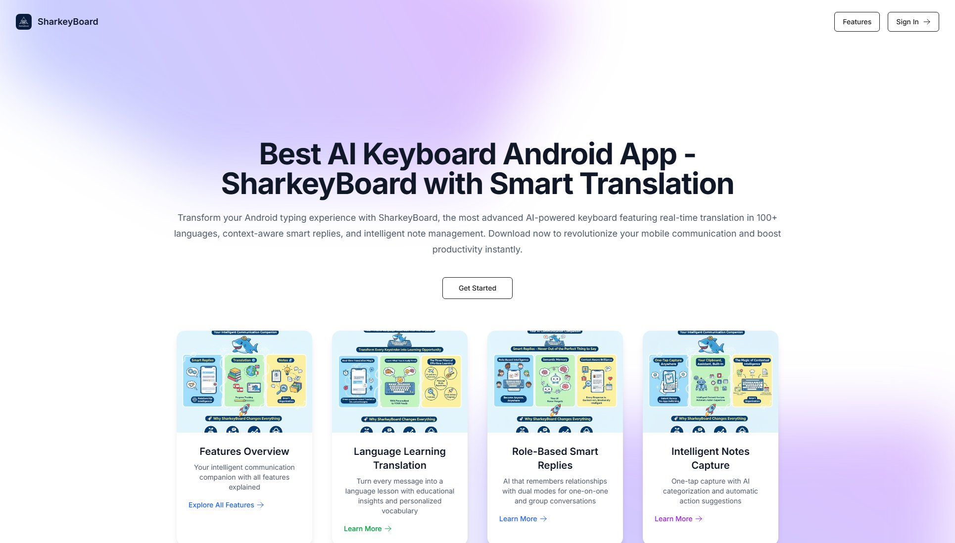 SharkeyBoard SharkeyBoard Interface & Screenshots