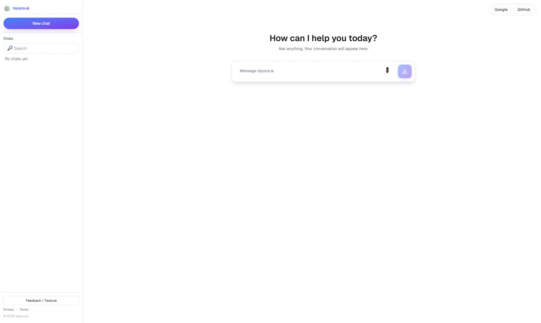 tejuice.ai tejuice.ai Interface & Screenshots