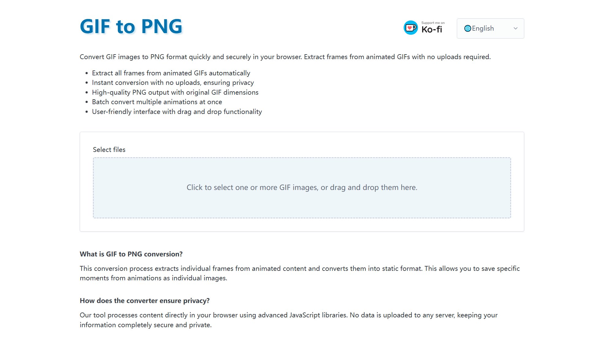 GIF to PNG Converter GIF to PNG Converter Interface & Screenshots
