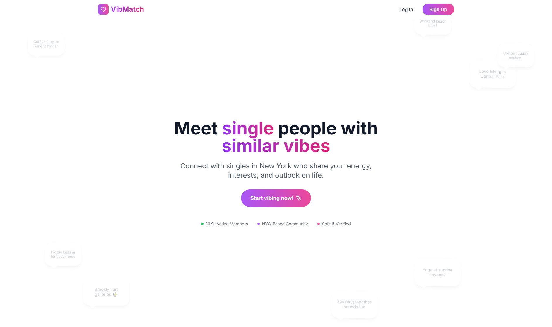 VibMatch VibMatch Interface & Screenshots