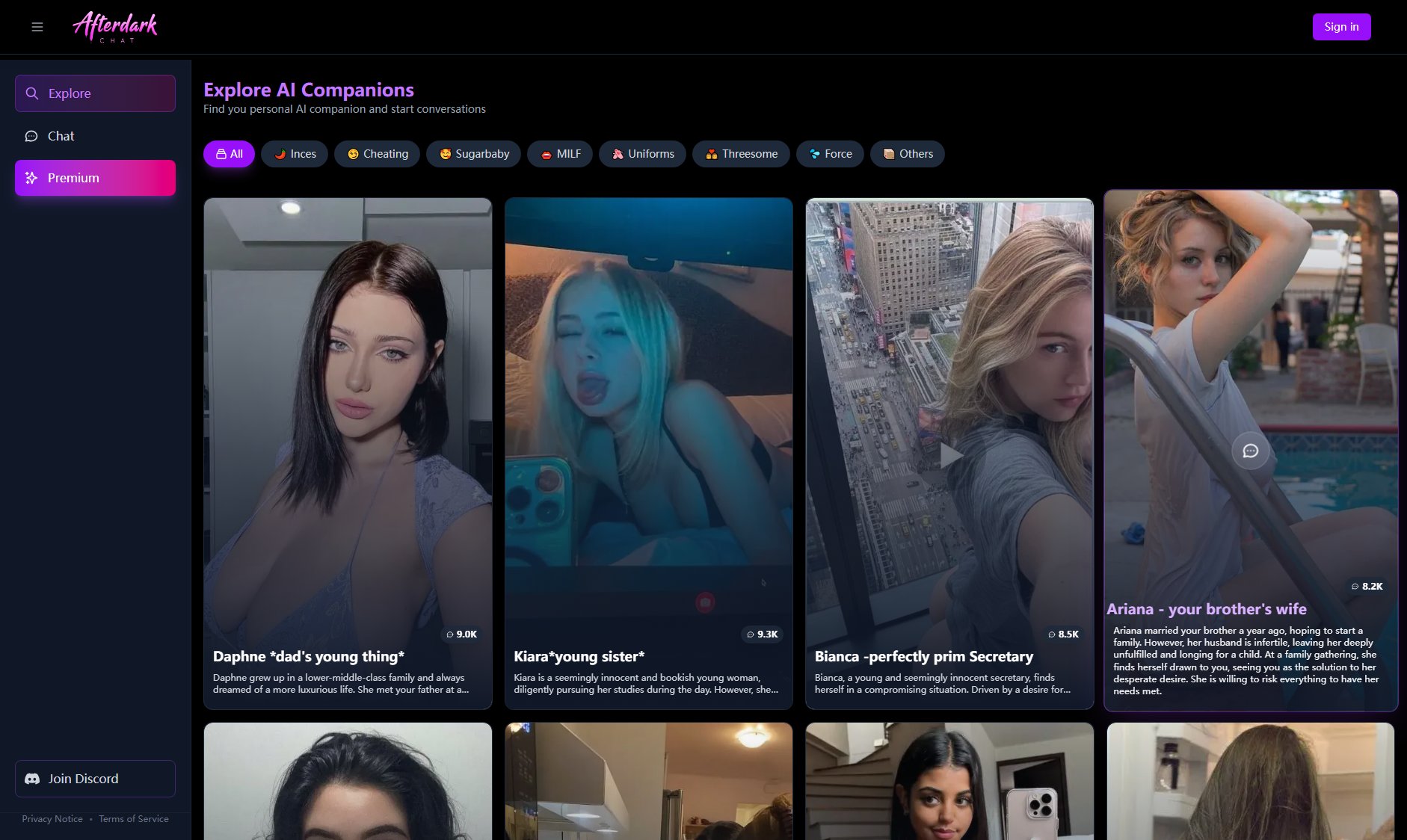 AfterdarkChat AfterdarkChat Interface & Screenshots AfterdarkChat AfterdarkChat Interface & Screenshots