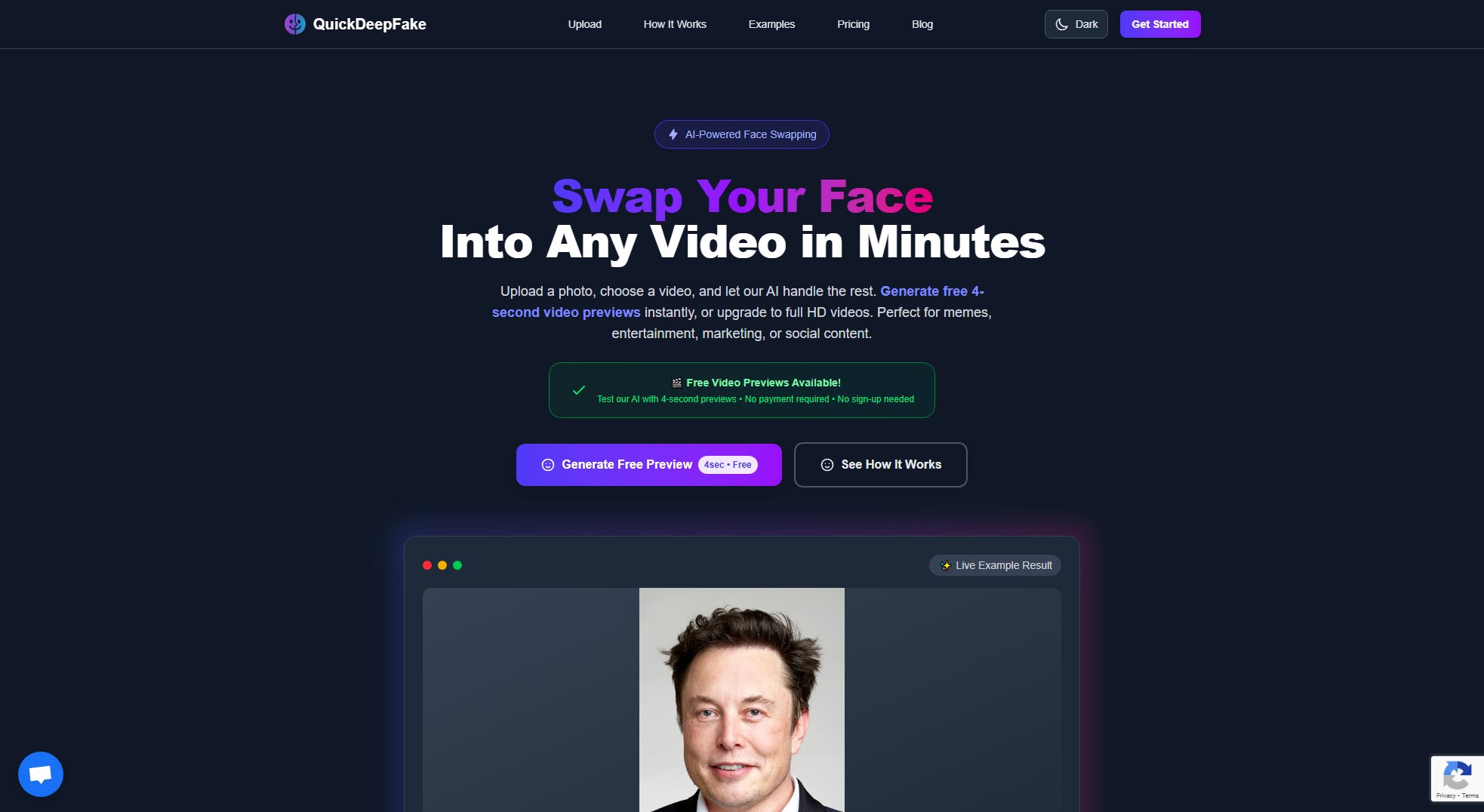 QuickDeepFake QuickDeepFake Interface & Screenshots