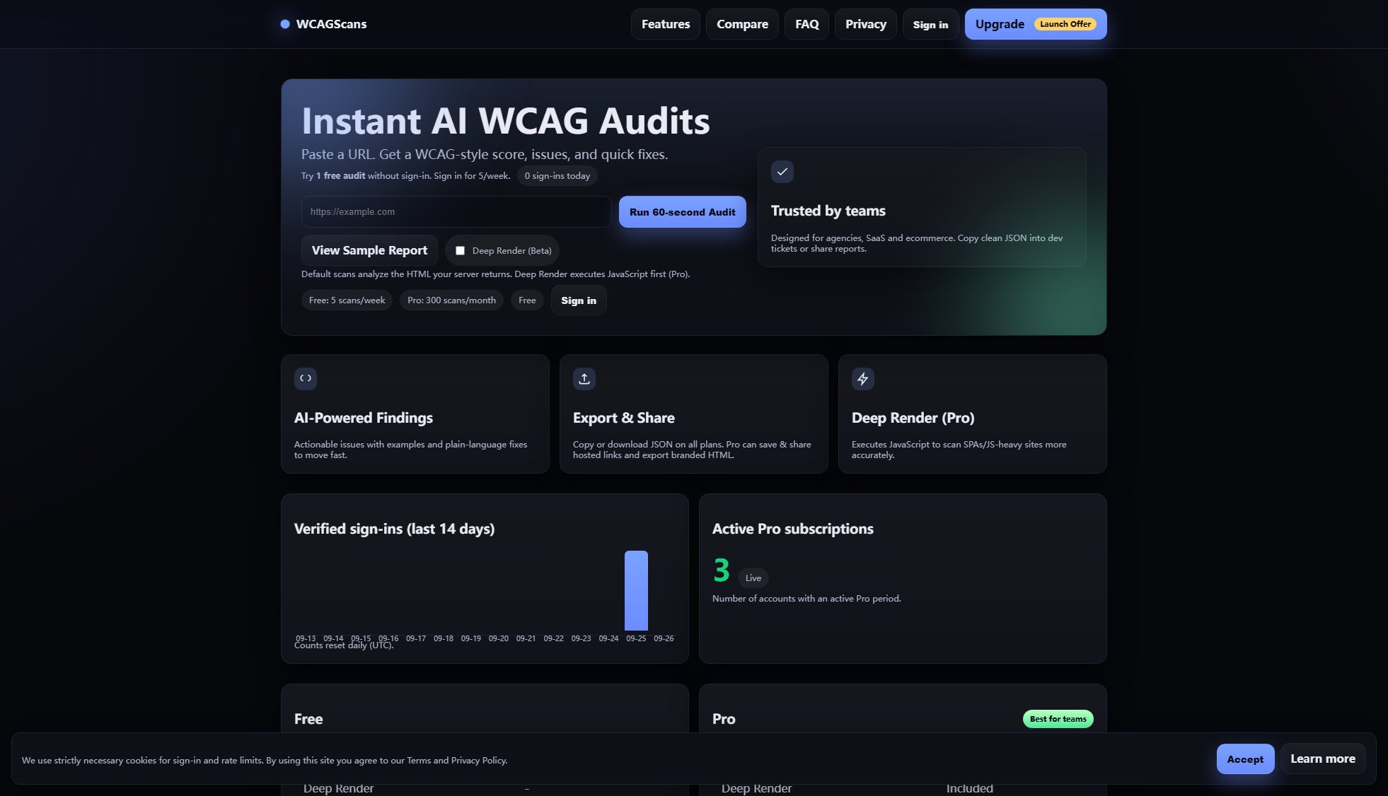 WCAGScans WCAGScans Interface & Screenshots