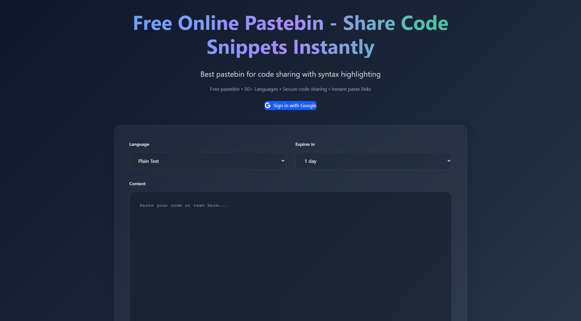 Paste1 Screenshot