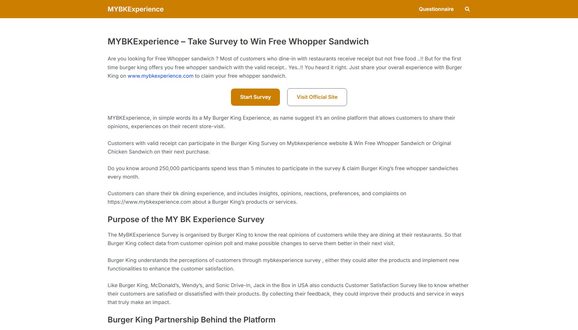 MYBKExperience MYBKExperience Interface & Screenshots