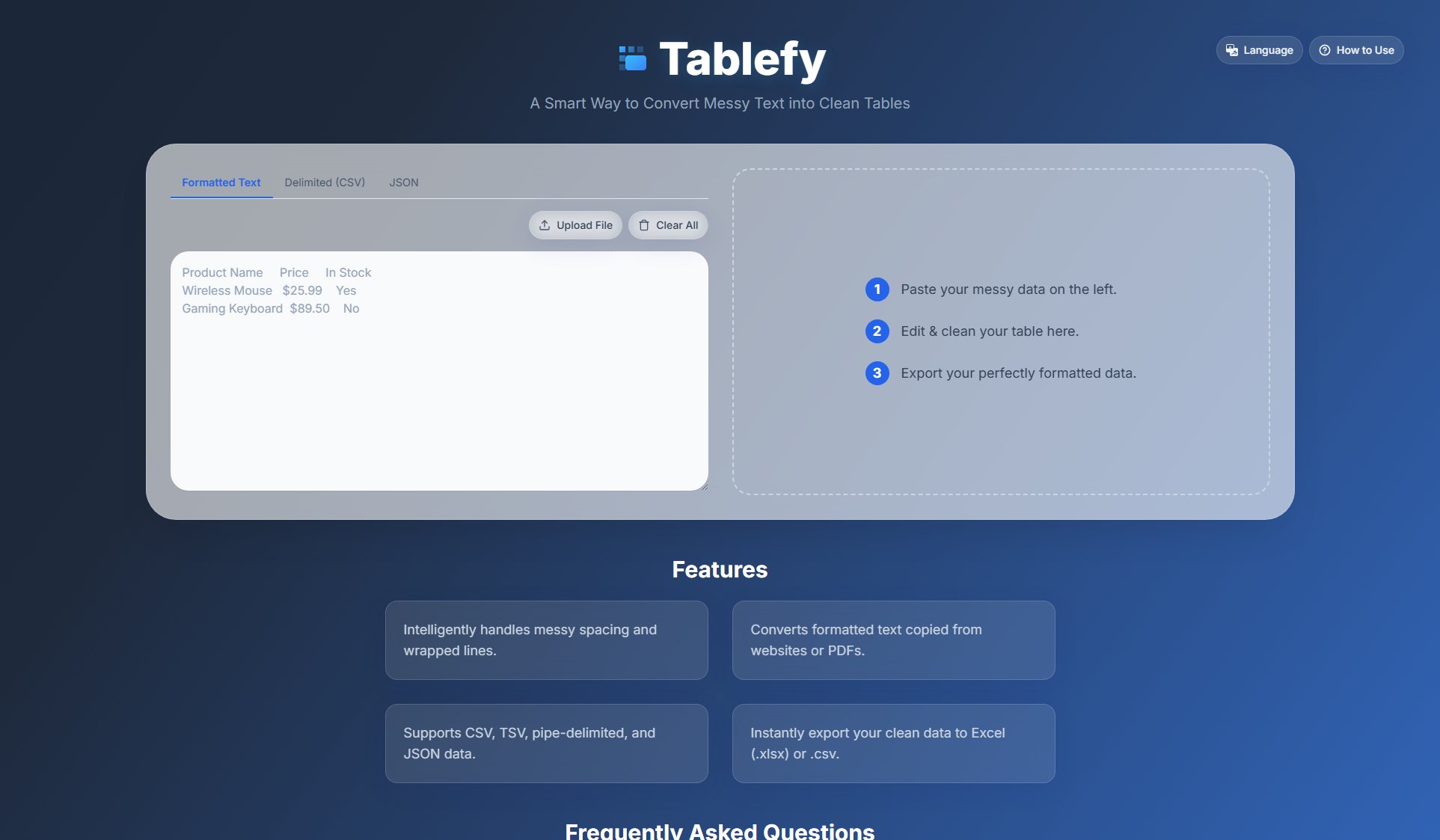 Tablefy Screenshot