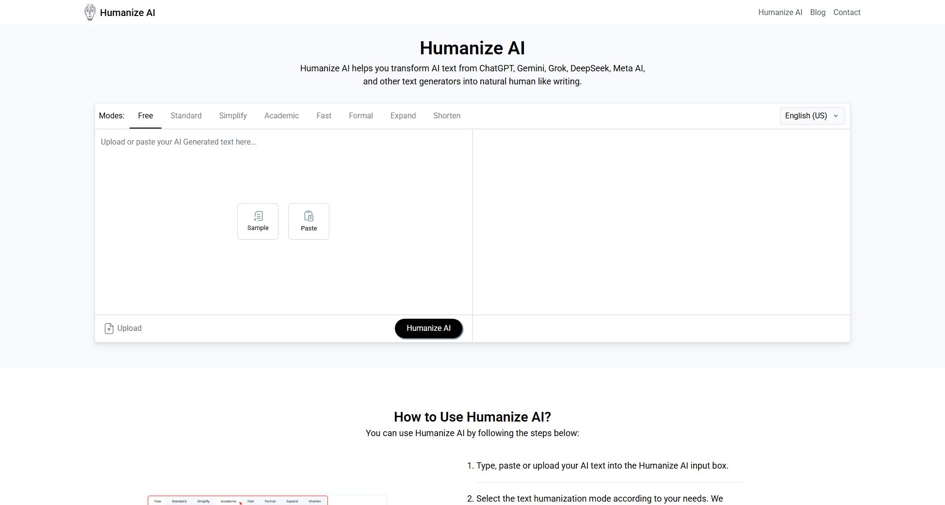 Humanize AI Screenshot