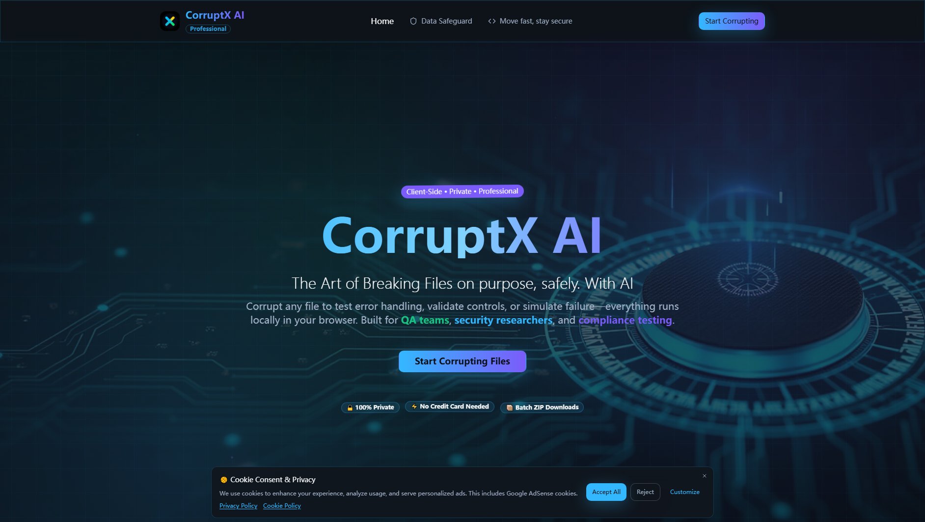 CorruptX AI Screenshot CorruptX AI Screenshot
