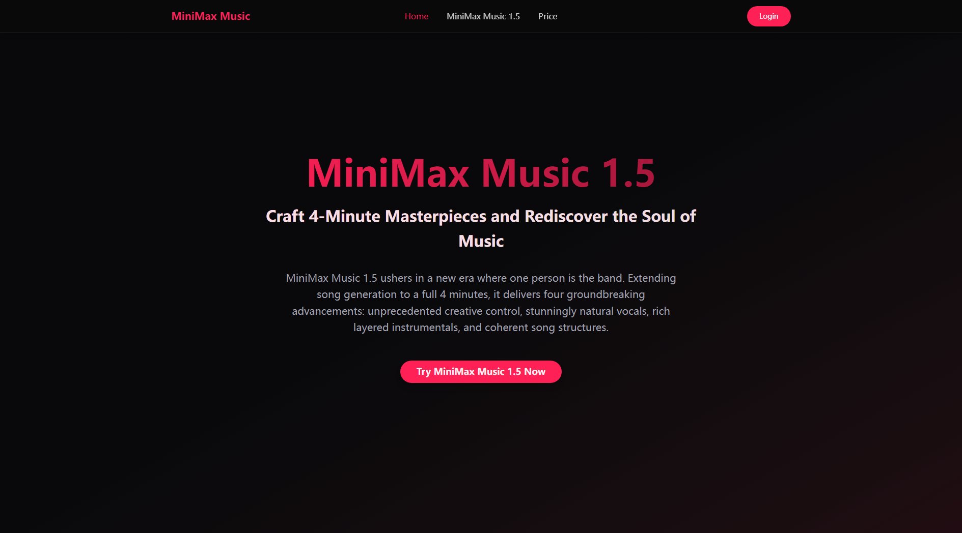 MiniMax Music 1.5 Screenshot
