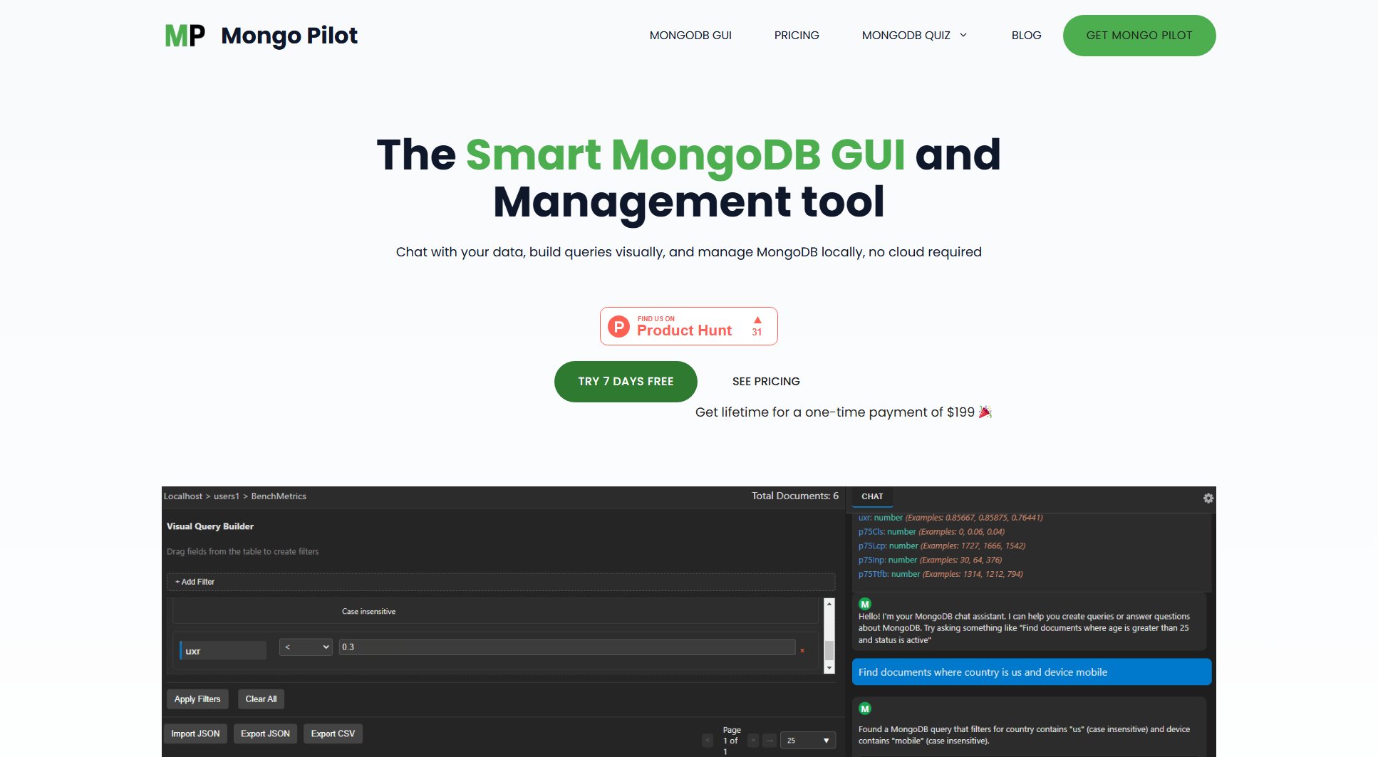 Mongo Pilot Mongo Pilot Interface & Screenshots Mongo Pilot Mongo Pilot Interface & Screenshots