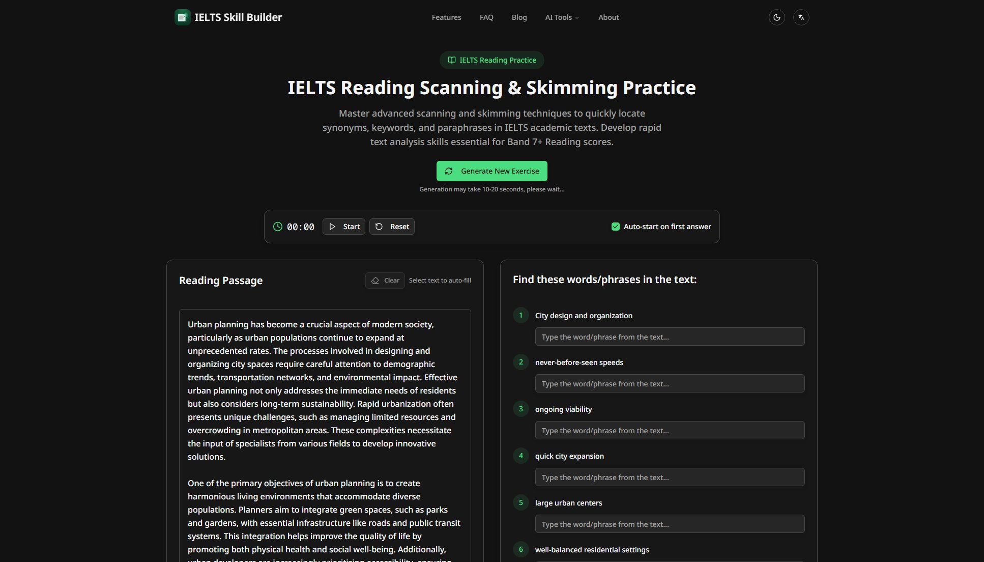 IELTS Skill Builder IELTS Skill Builder Interface & Screenshots