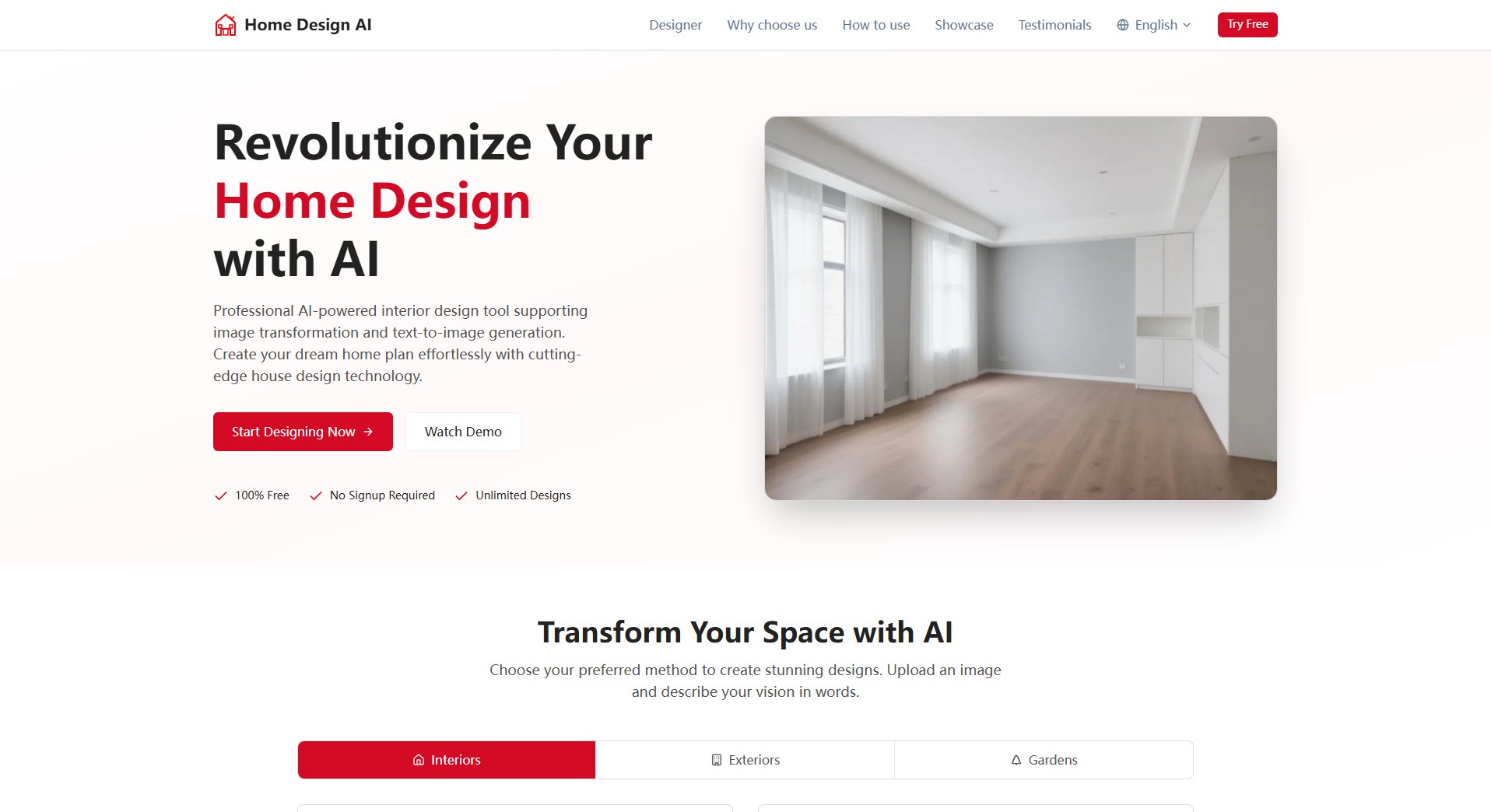 Home-Design.ai Home-Design.ai Interface & Screenshots