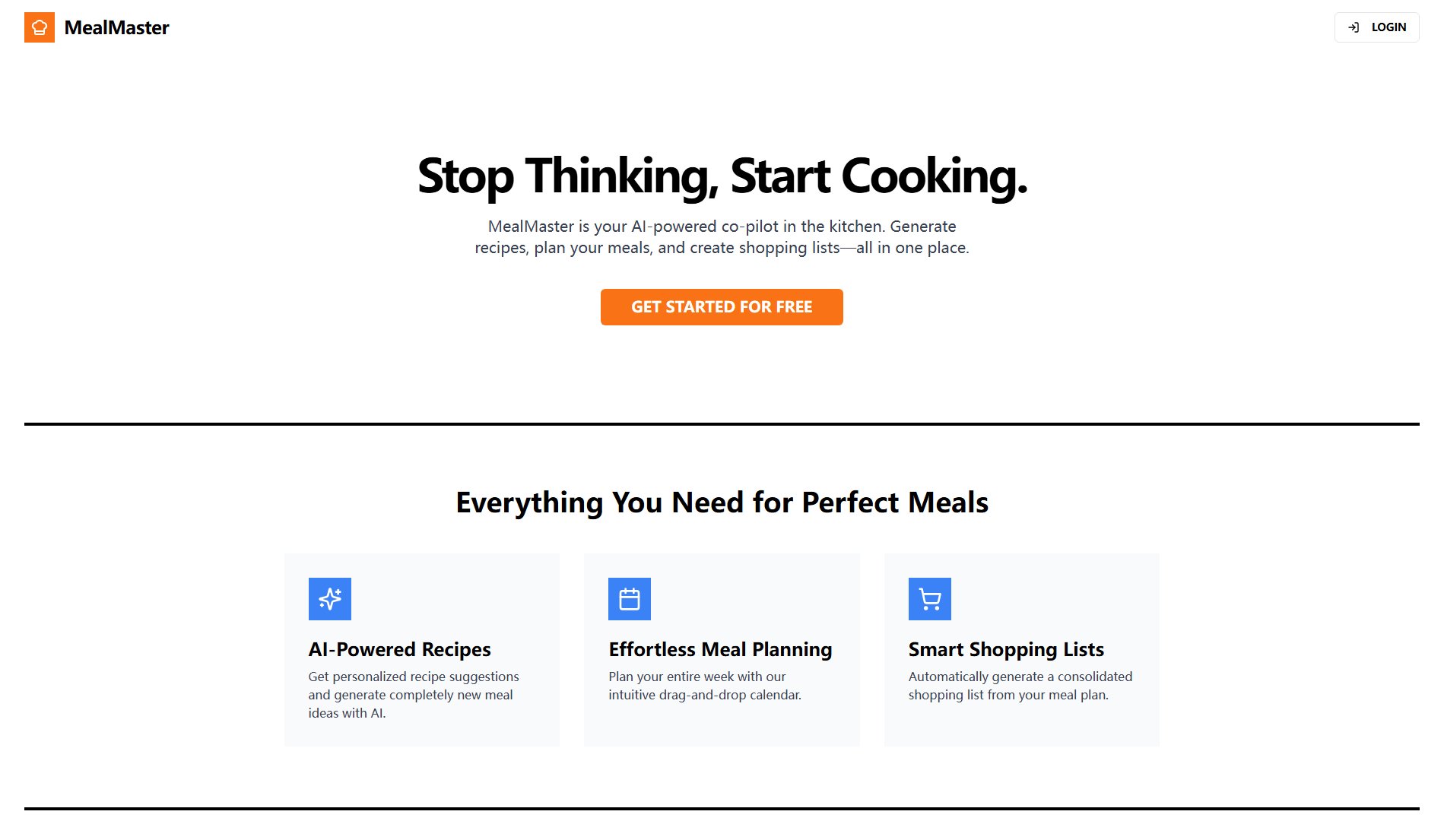 MealMaster MealMaster Interface & Screenshots MealMaster MealMaster Interface & Screenshots