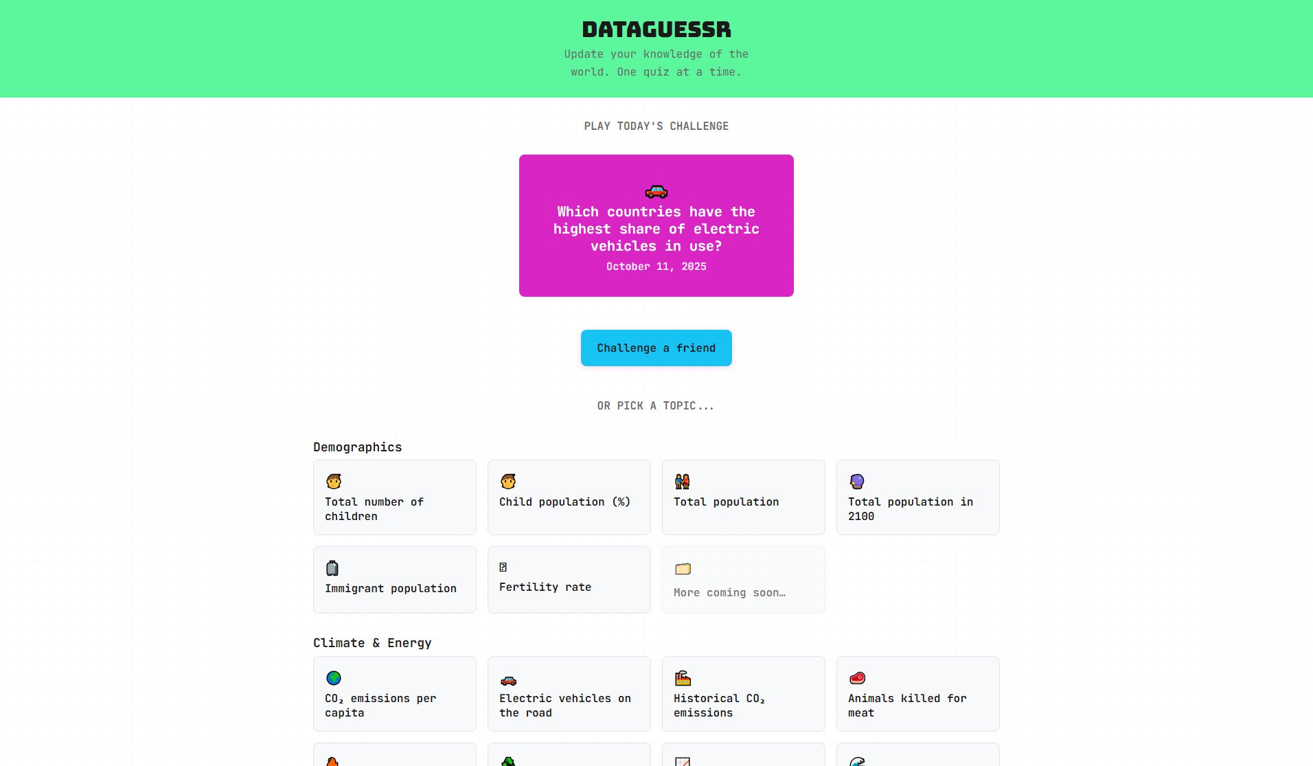 Dataguessr Dataguessr Interface & Screenshots Dataguessr Dataguessr Interface & Screenshots